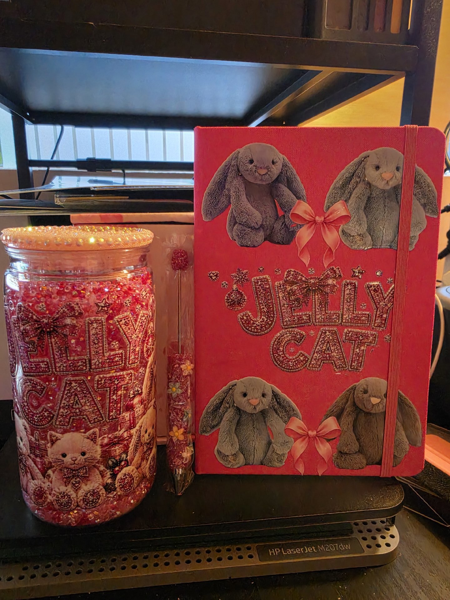 Jellycat Pink Notebook and Decorative Jar Set, Jellycat, Medium, New condition — preloved on SilentSale®