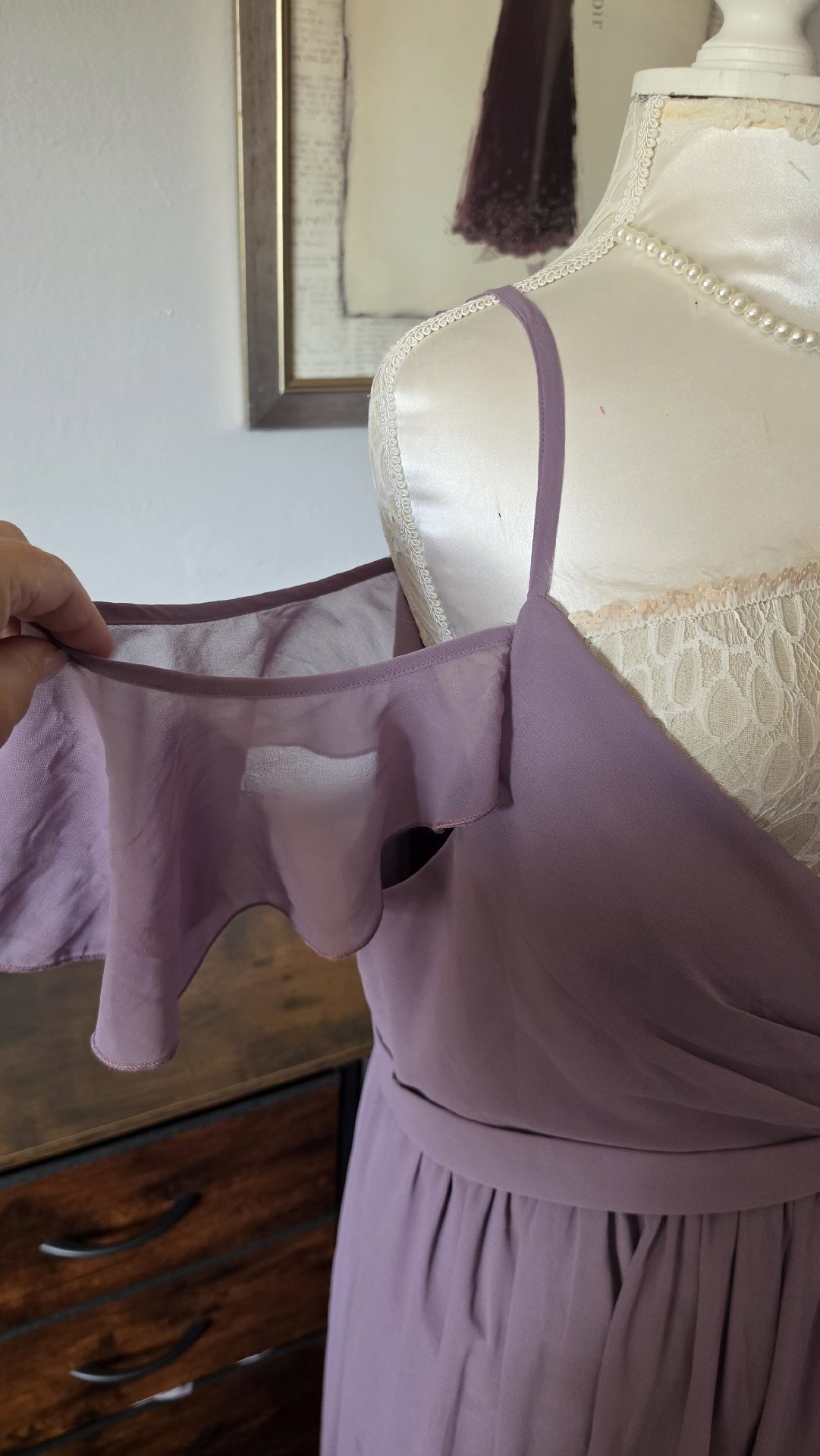 Lilac Chiffon Maxi Dress with Draped Detail, Shein, 20, Excellent condition — preloved on SilentSale®