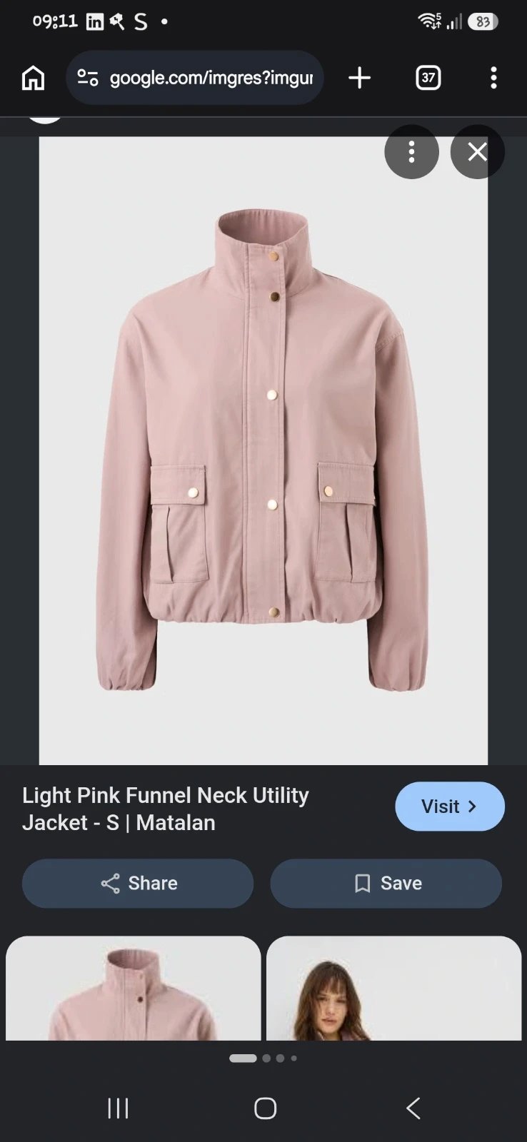 Funnel neck jacket, Papaya, L, Excellent condition — preloved on SilentSale®