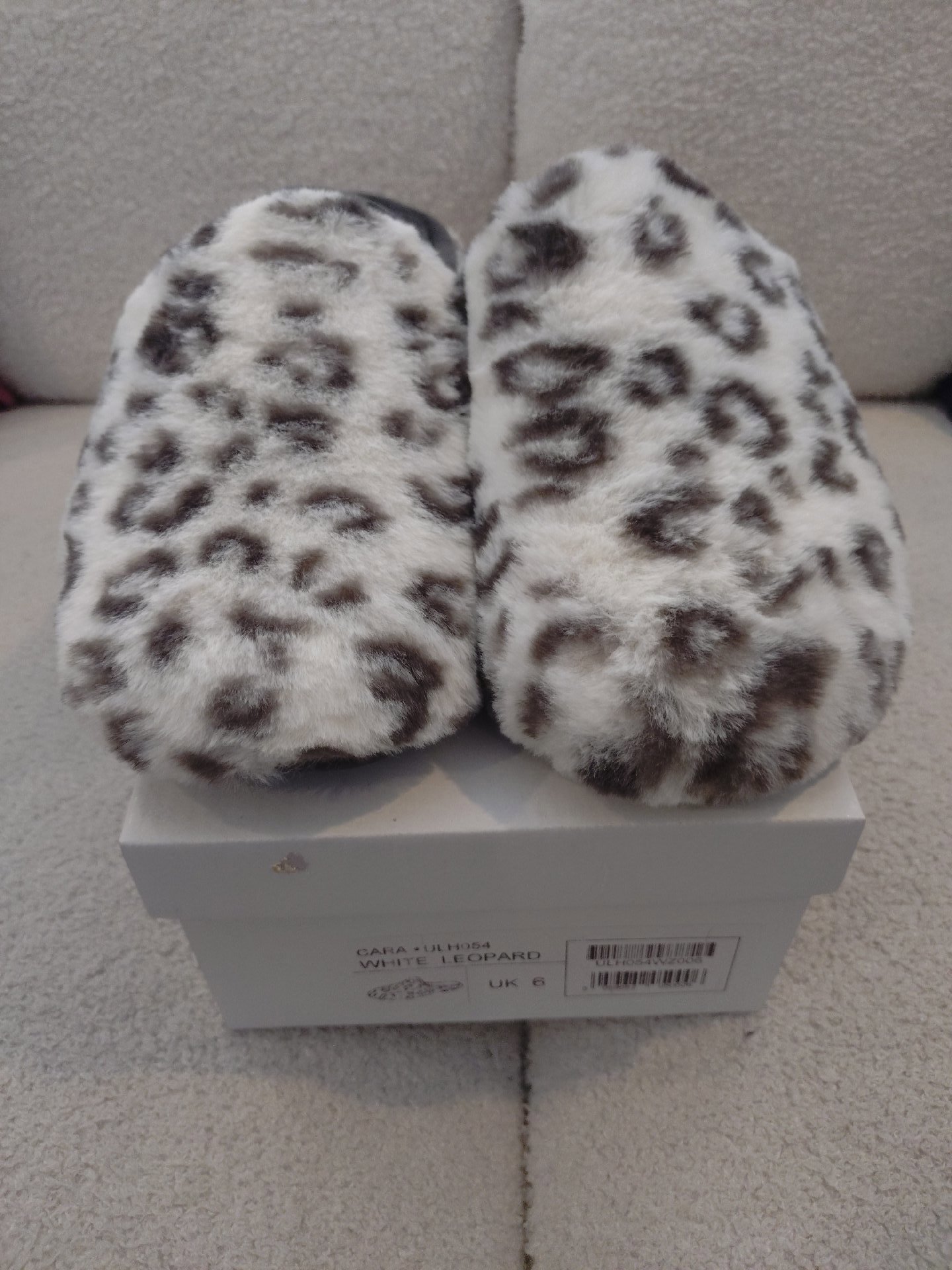 Lotus White Leopard Print Slippers – UK 6, Lotus, 6, New condition — preloved on SilentSale®