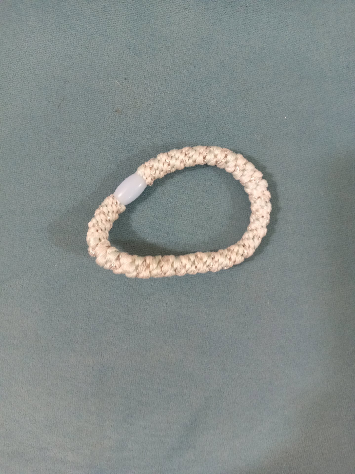 Handmade Woven Bracelet with White Bead, Unbranded, A, Excellent condition — preloved on SilentSale®
