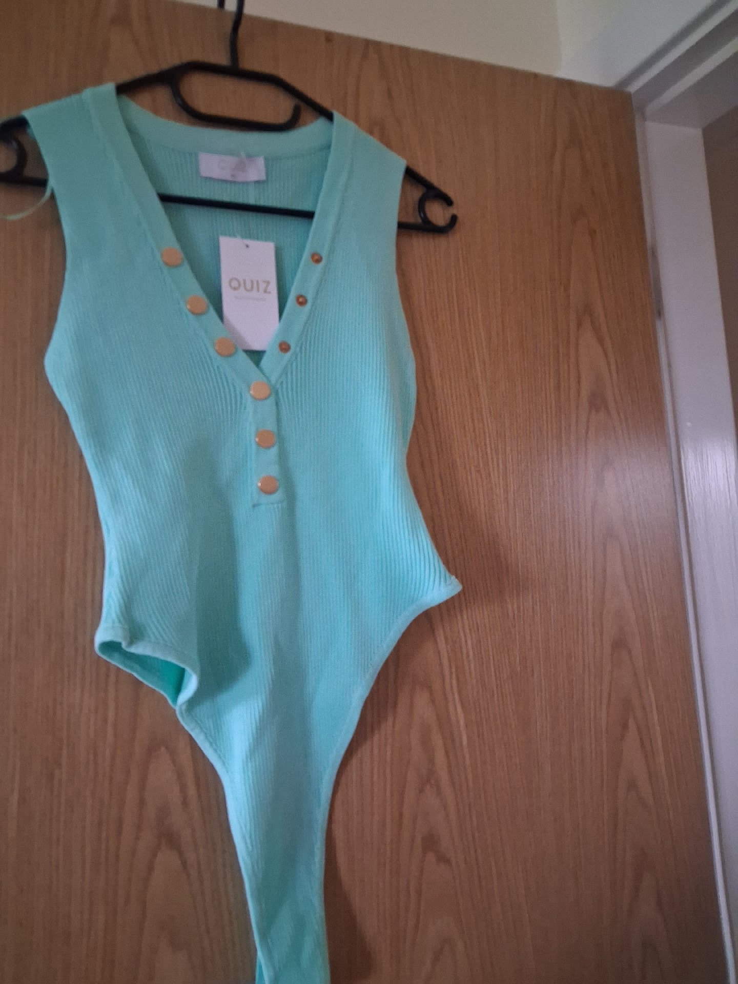 Quiz Sleeveless Ribbed Button Front Bodysuit, Quiz, XL, New condition — preloved on SilentSale®