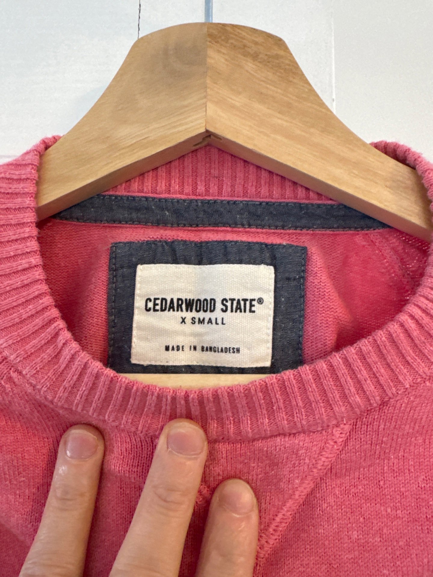Red Crew Neck Jumper – Size L, Primark, X Small, Excellent condition — preloved on SilentSale®