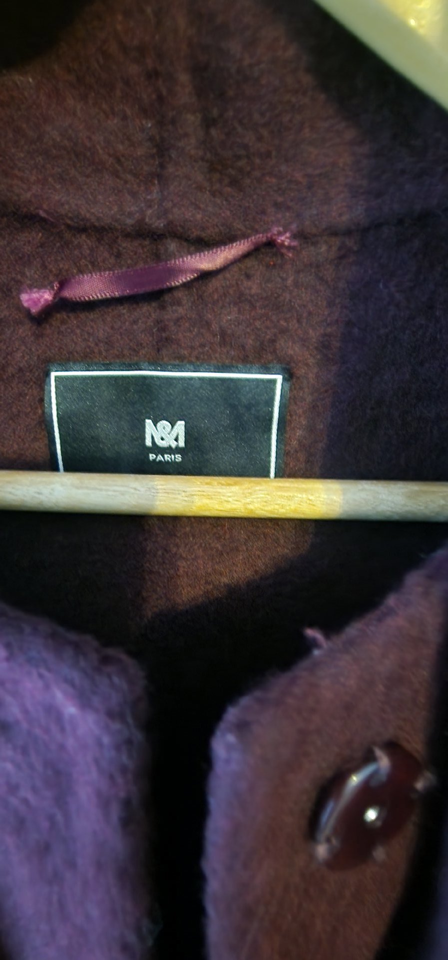 M&M Bordeaux Wool Jacket with Scarf – Size M, M&M, M, Excellent condition — preloved on SilentSale®