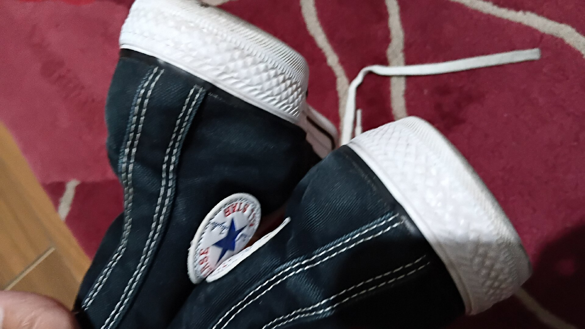 Converse Navy Canvas Chuck Taylor All Star High Top Trainers, Converse, 5, Good condition — preloved on SilentSale®
