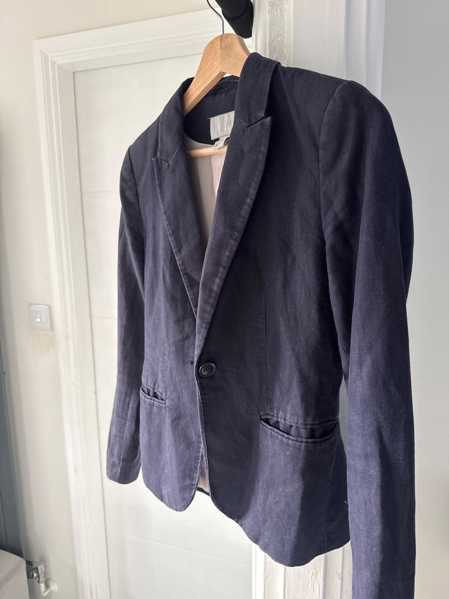 Navy Blazer Jacket – Size 38, H&M, EUR 36, Excellent condition — preloved on SilentSale®