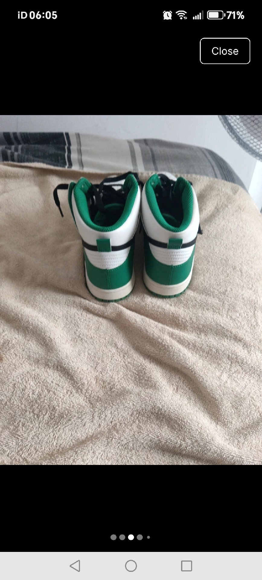 Nike Green White Black High Top Trainers, Nike, 6, Excellent condition — preloved on SilentSale®