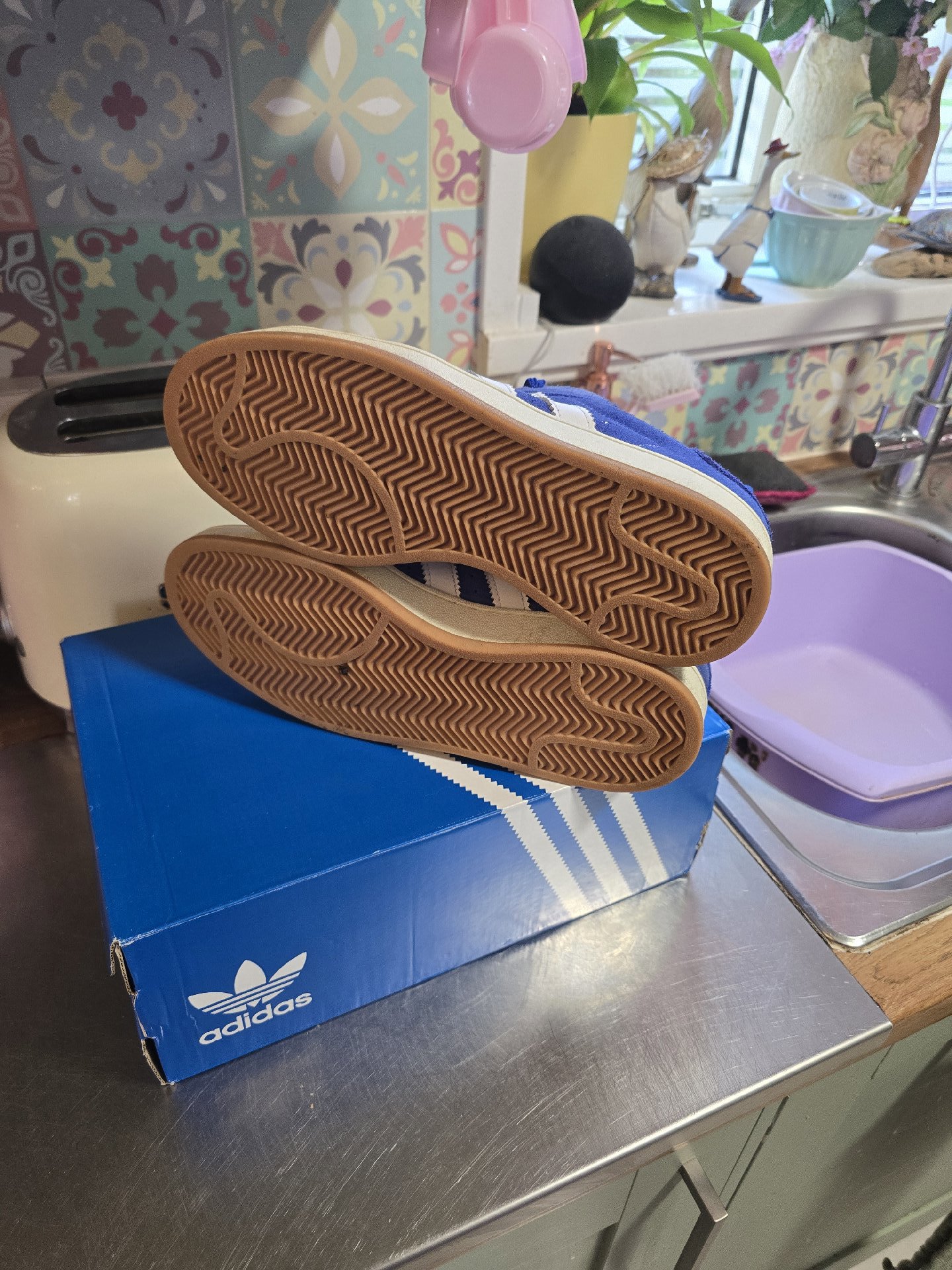 Adidas Campus Blue Suede Trainers – UK 8, Adidas, 8, Excellent condition — preloved on SilentSale®