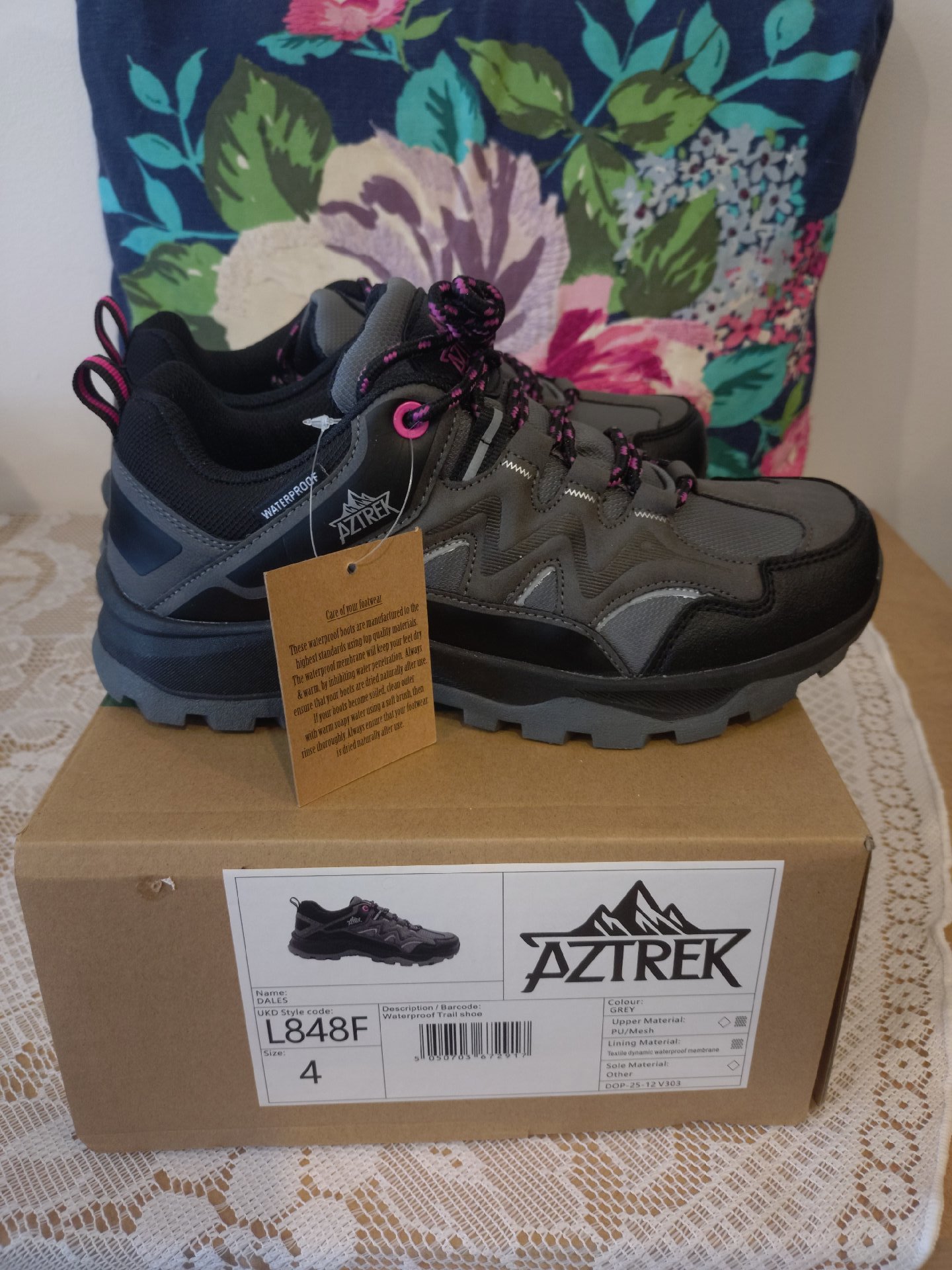 Aztrek Waterproof Trail Shoes Grey – UK 4, Aztrek, 4, New condition — preloved on SilentSale®