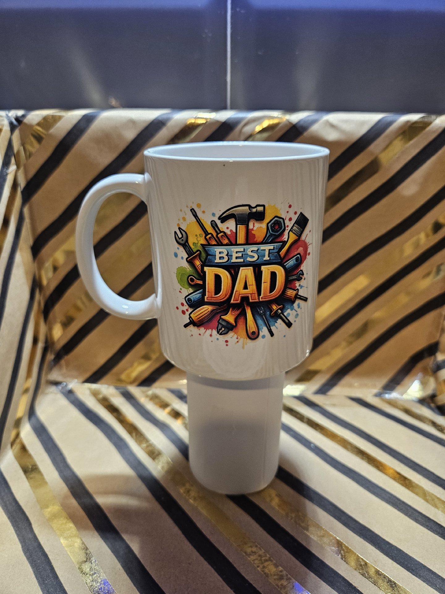 Best Dad Ceramic Mug with Tools Design, Unbranded, One Size, New condition — preloved on SilentSale®