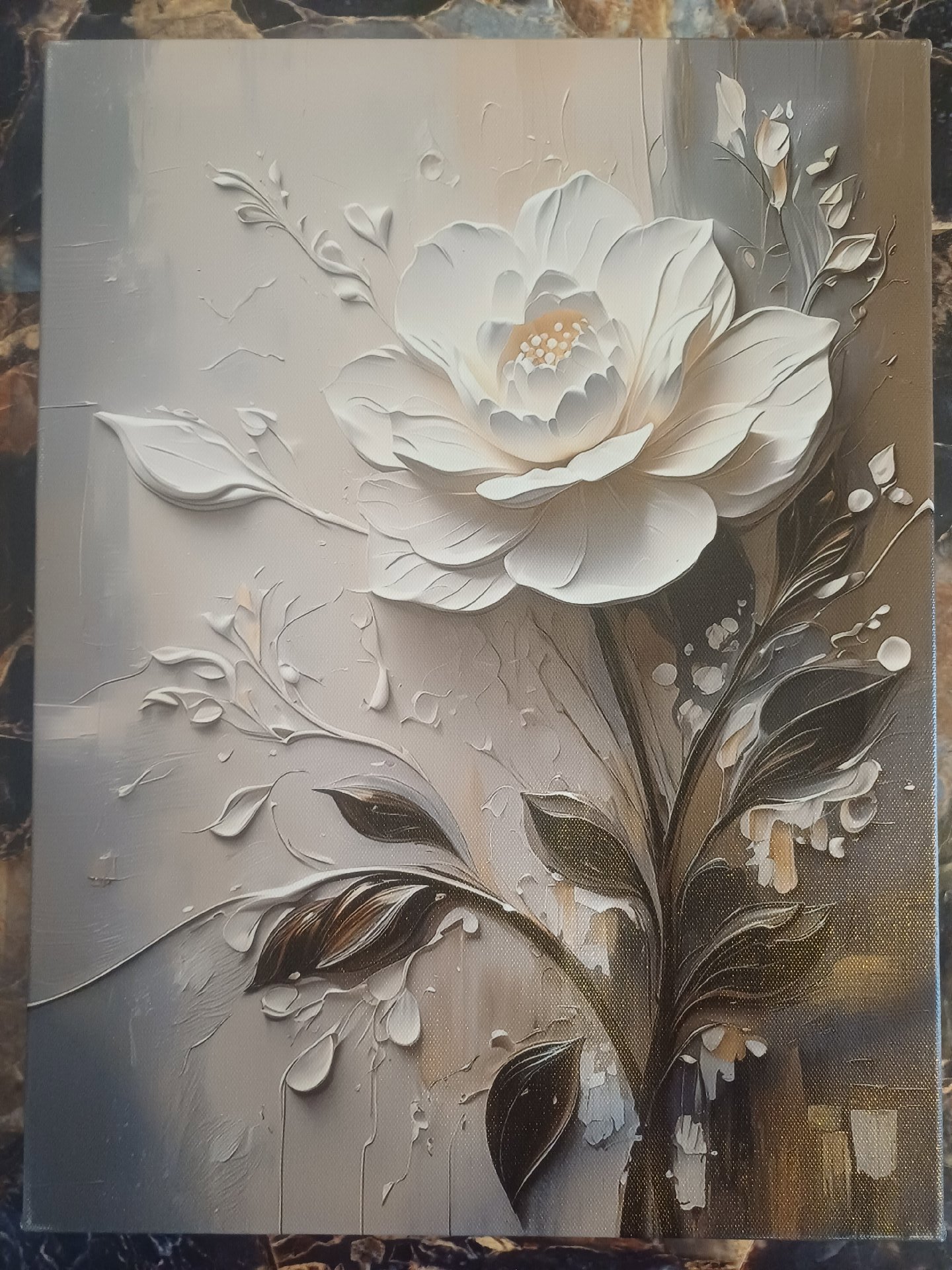 3D Floral Canvas Wall Art Painting, Canvas, One Size, Excellent condition — preloved on SilentSale®