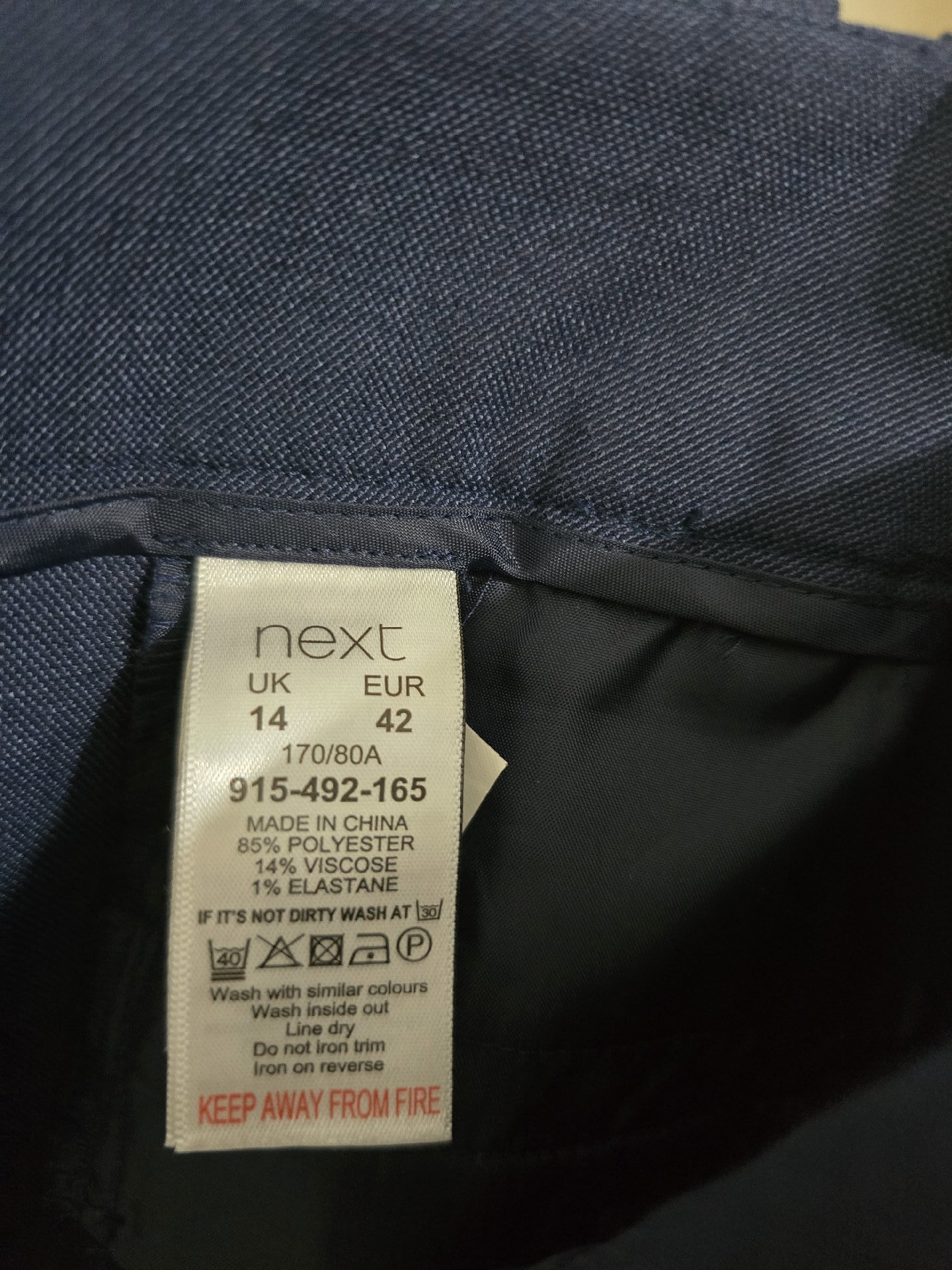 Next Navy Button Front Pencil Skirt – UK 14, Next, 14, Excellent condition — preloved on SilentSale®