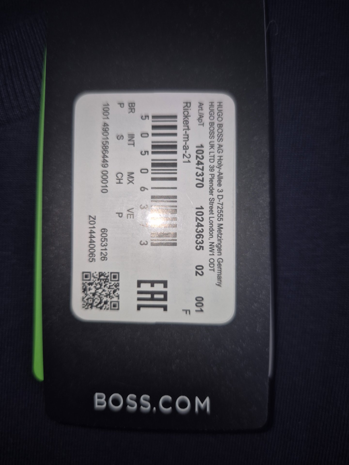 Boss Navy Cotton T-Shirt – Size S, Boss, S, New condition — preloved on SilentSale®