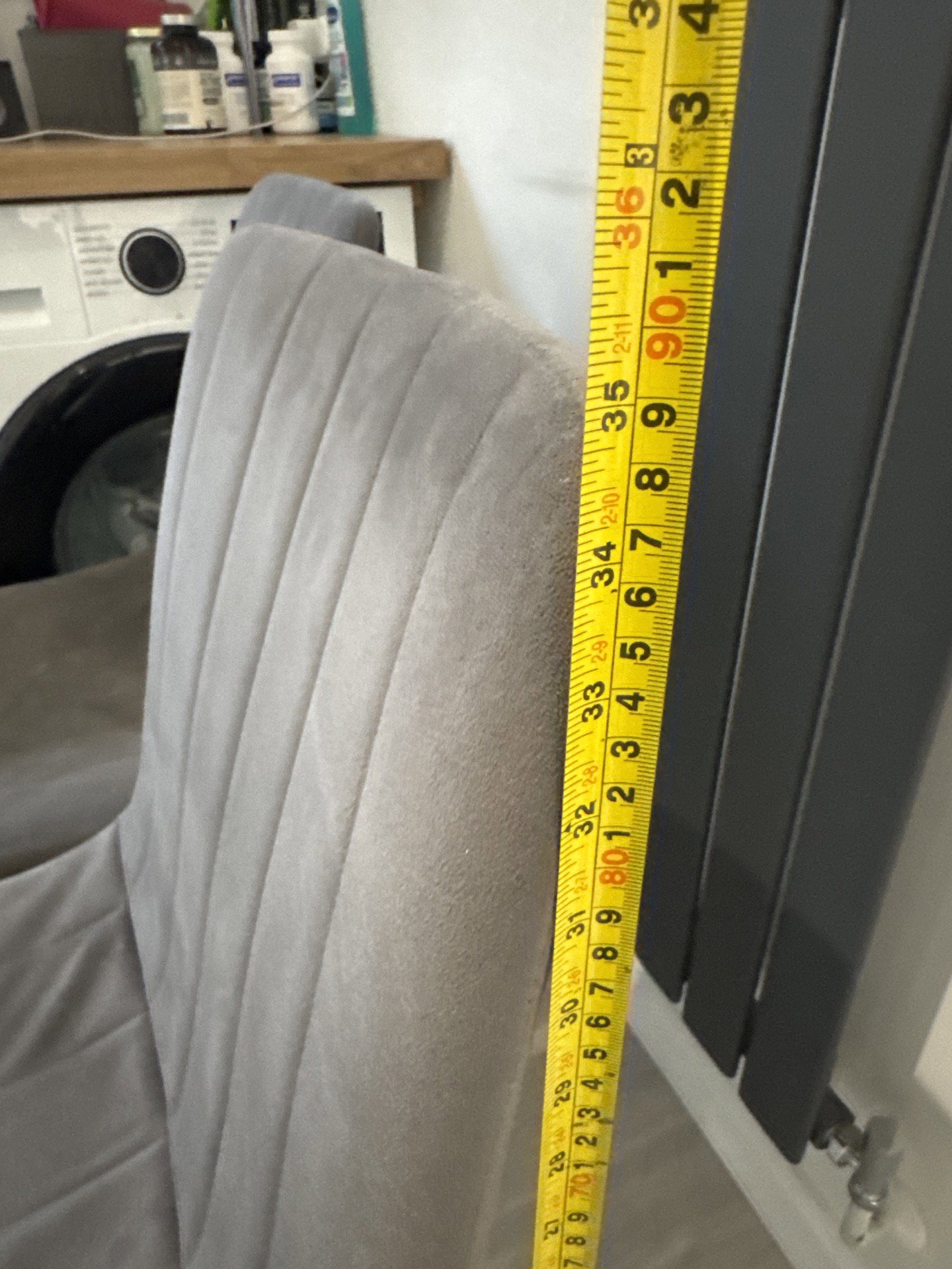 Set of 4 Grey Velvet Dining Chairs, Velvet, One Size, Good condition — preloved on SilentSale®