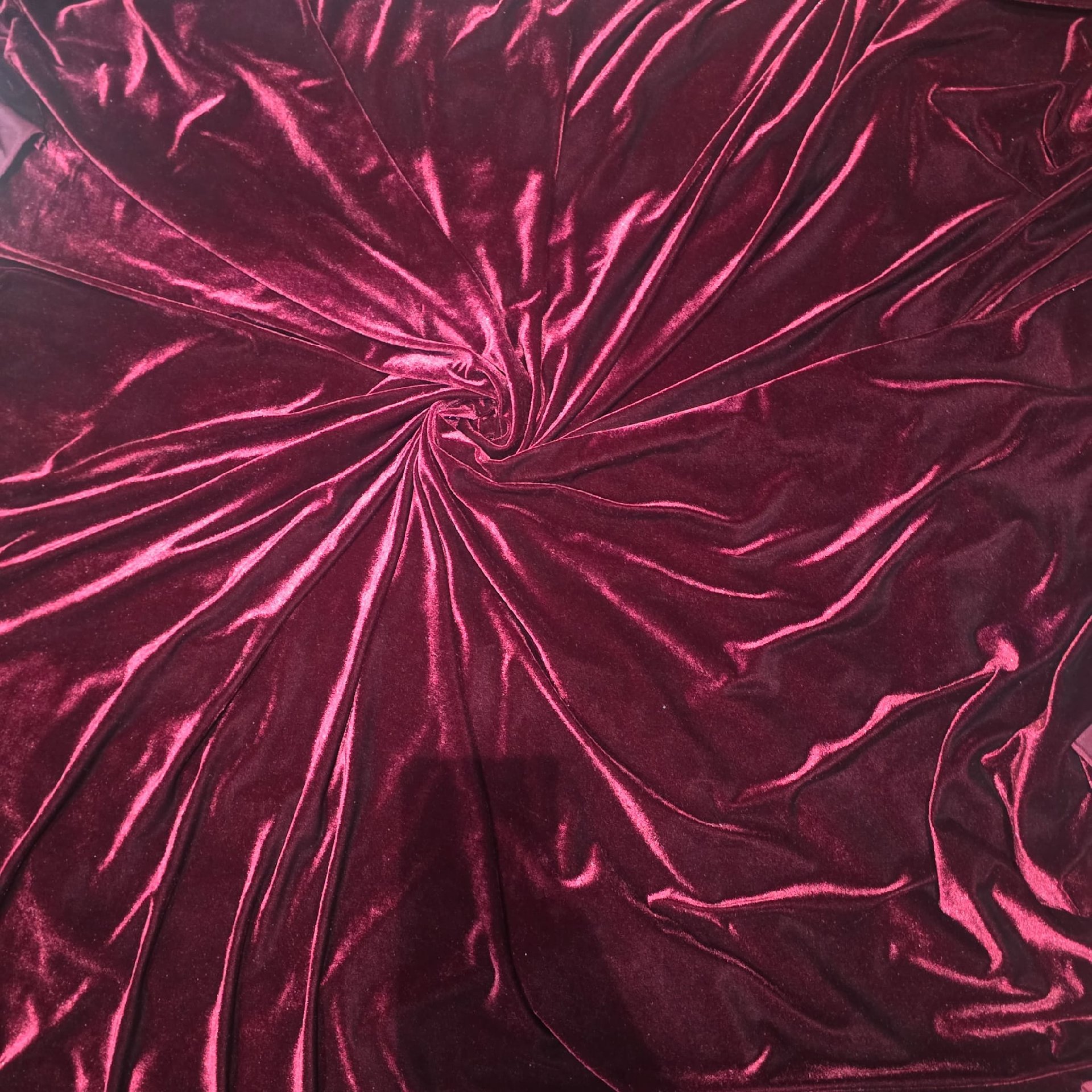 Burgundy Velvet Fabric Material, Velvet, One Size, New condition — preloved on SilentSale®