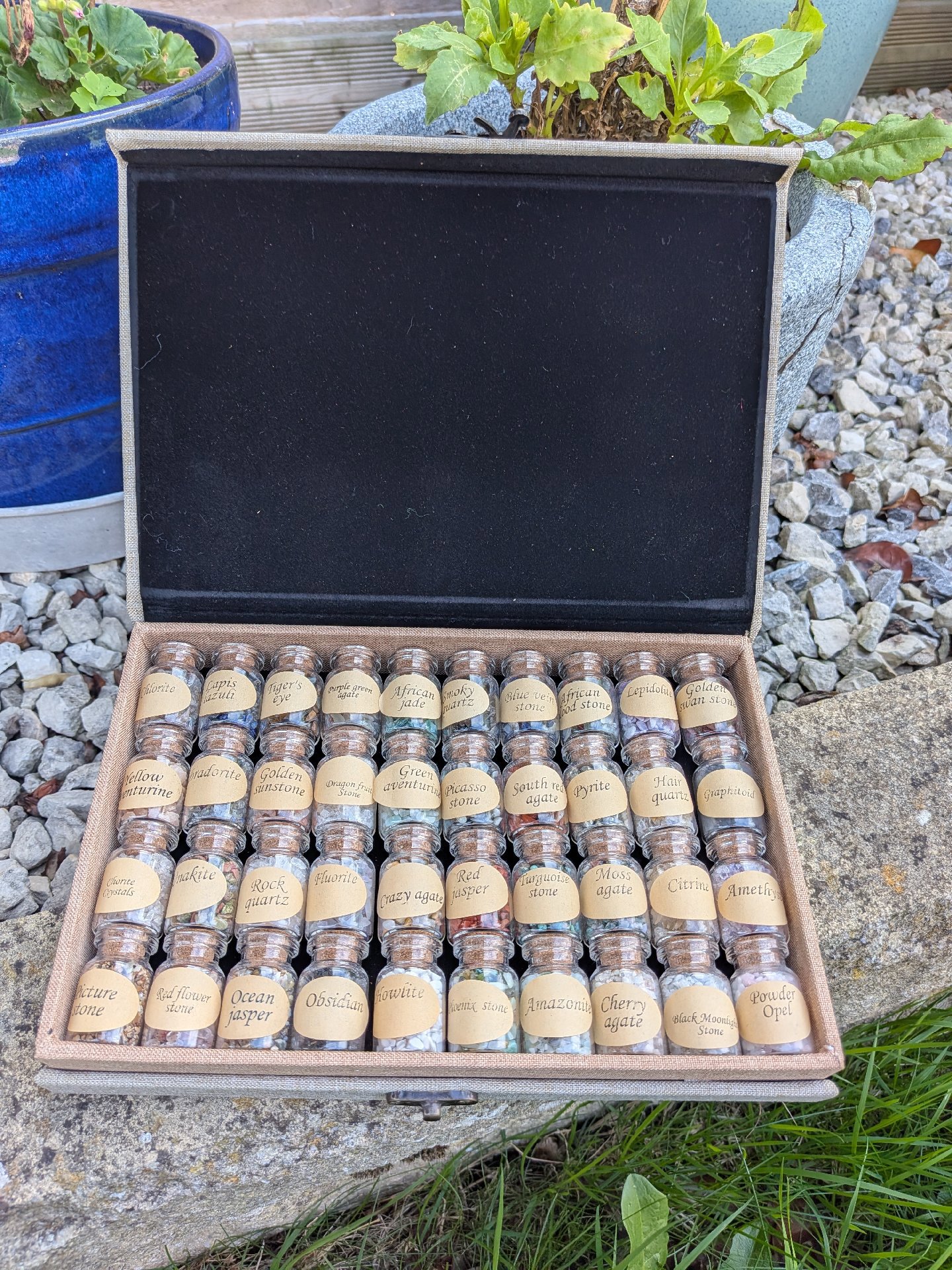 Nature's Gift Crystal Stone Collection in Glass Bottles, Nature's Gift, Medium, Excellent condition — preloved on SilentSale®