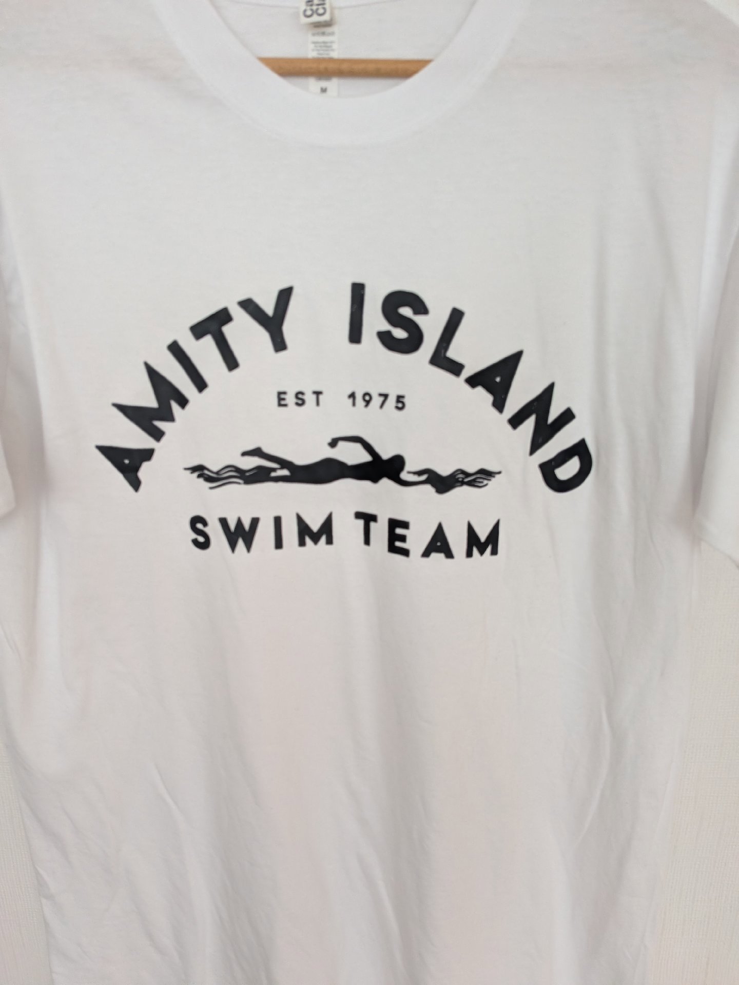 Casual Classics White Amity Island Swim Team T-Shirt – M, Casual Classics, M, New condition — preloved on SilentSale®
