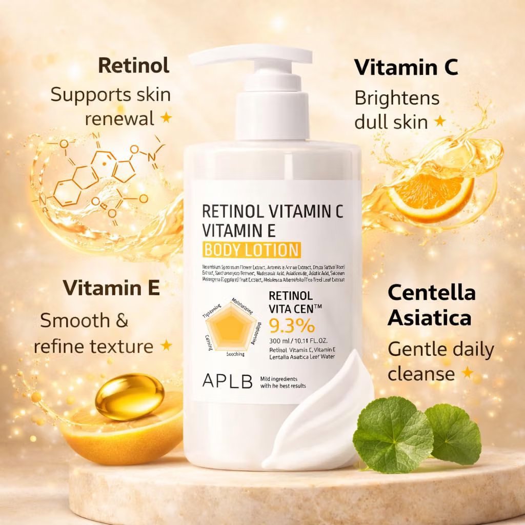 APLB Retinol Vitamin C Vitamin E Body Lotion 300ml, Aplb, 300 ml, New condition — preloved on SilentSale®