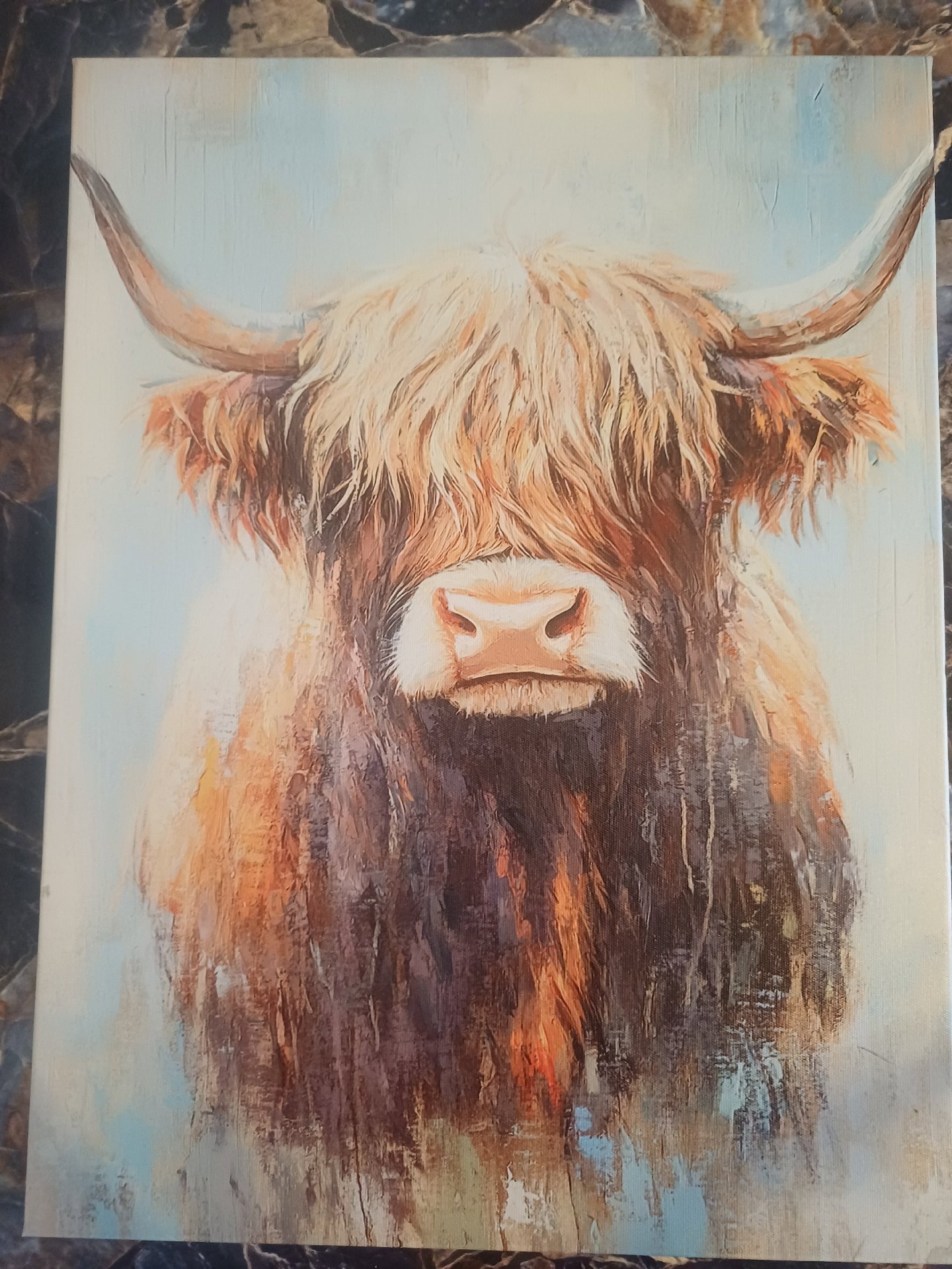 Highland Cow Canvas Wall Art Painting, Canvas, One Size, New condition — preloved on SilentSale®