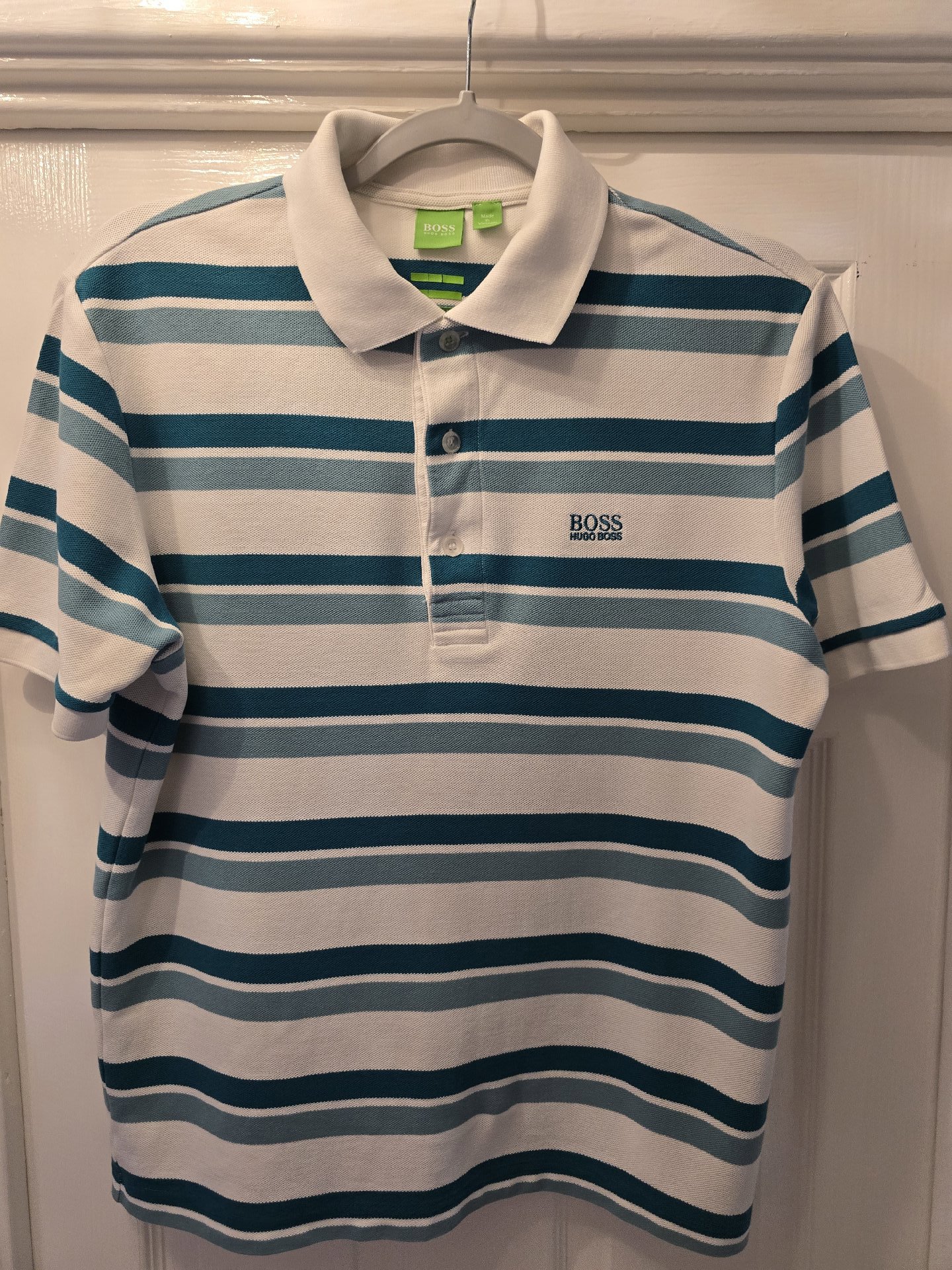 Hugo Boss Striped Polo Shirt, Hugo Boss, M, Like New condition — preloved on SilentSale®