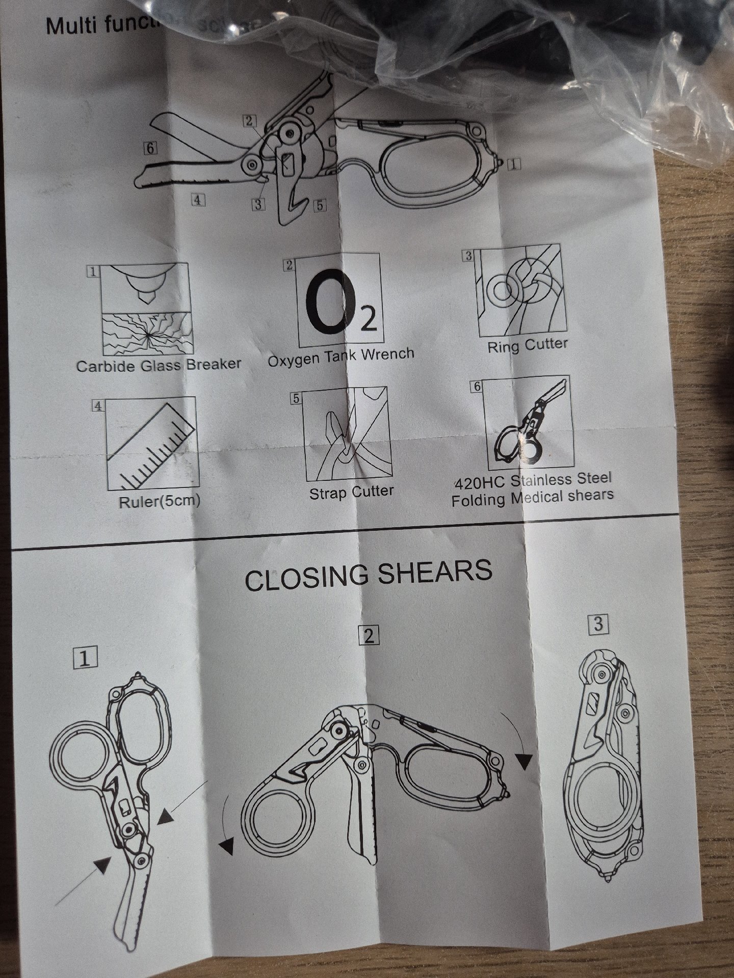 Multi-Function Emergency Rescue Shears Scissors, Unbranded, Medium, New condition — preloved on SilentSale®