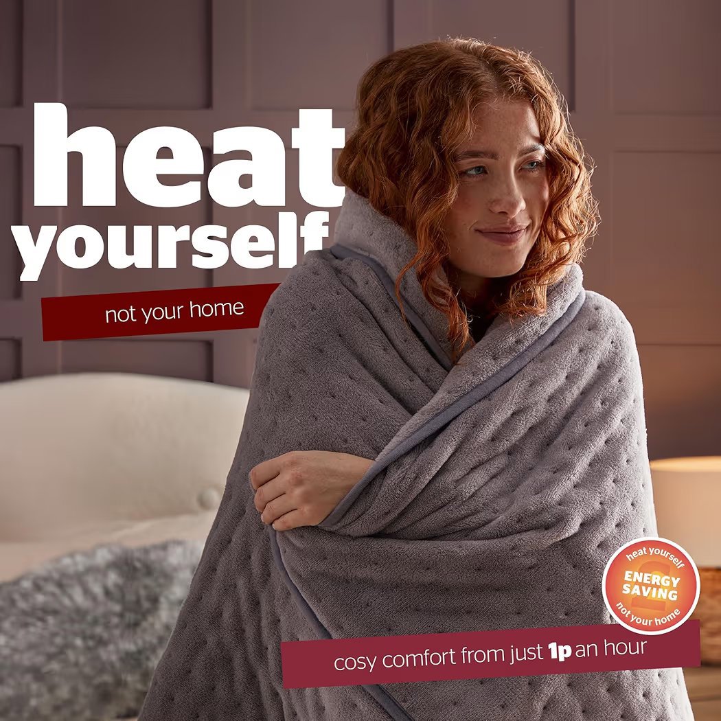  Heated Throw Grey 120x160cm, Unbranded, 120 x 160 cm, New condition — preloved on SilentSale®