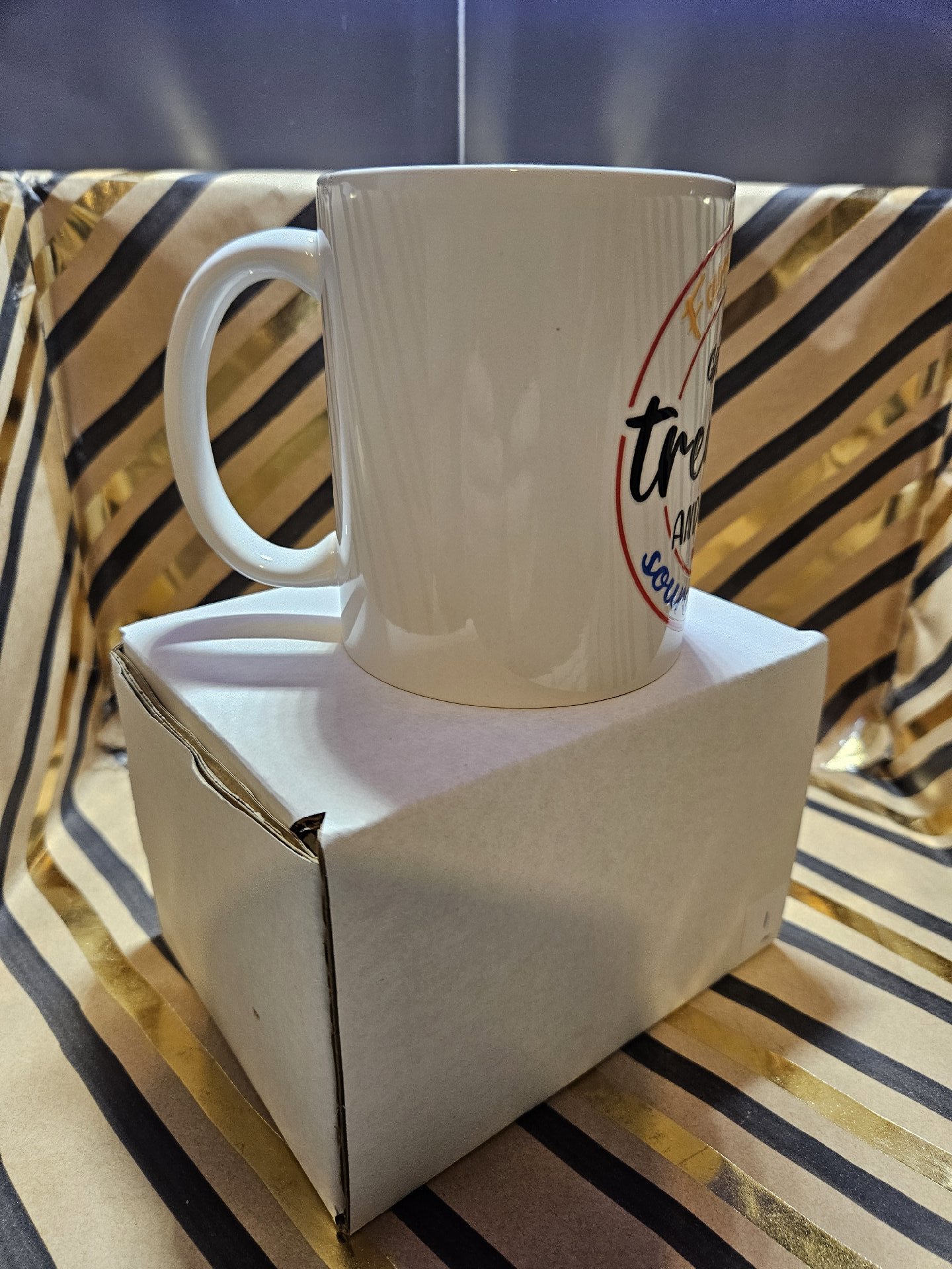 White Ceramic Mug with Family Treasure Quote, Unbranded, One Size, New condition — preloved on SilentSale®