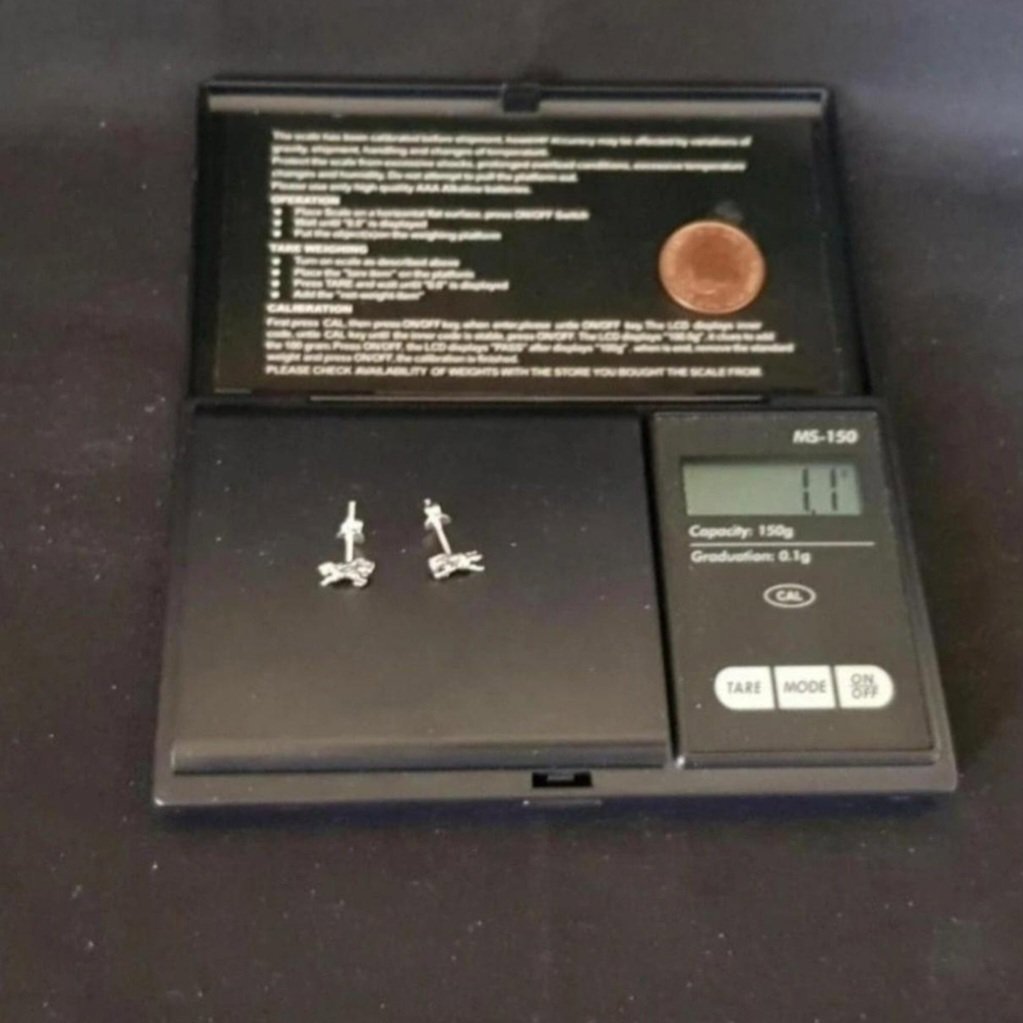 925 Sterling Silver pegasus Stud Earrings, Pegasus, One Size, Excellent condition — preloved on SilentSale®
