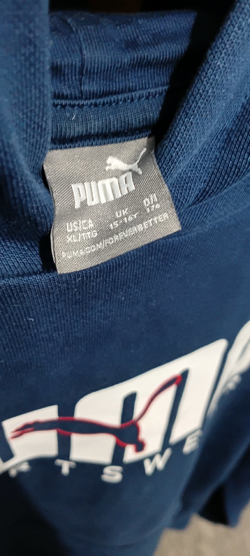 Puma Navy Sportswear Hoodie – UK 15-16 Y XL, Puma, 15-16 years, Excellent condition — preloved on SilentSale®