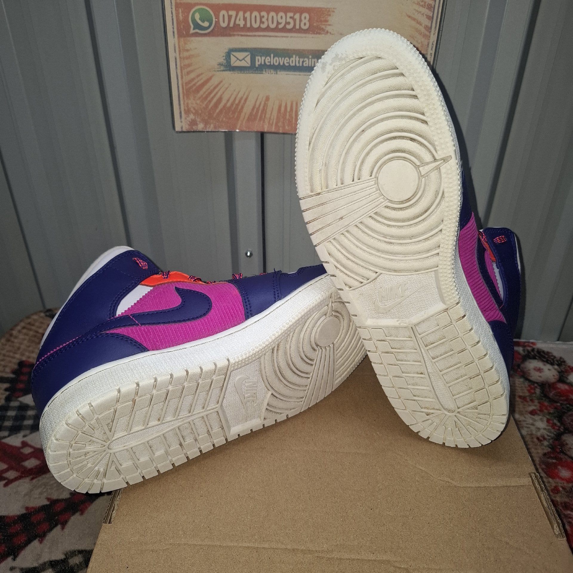 Air Jordan 1 Mid White Purple Pink Trainers – UK 5, Jordan, 5, Excellent condition — preloved on SilentSale®