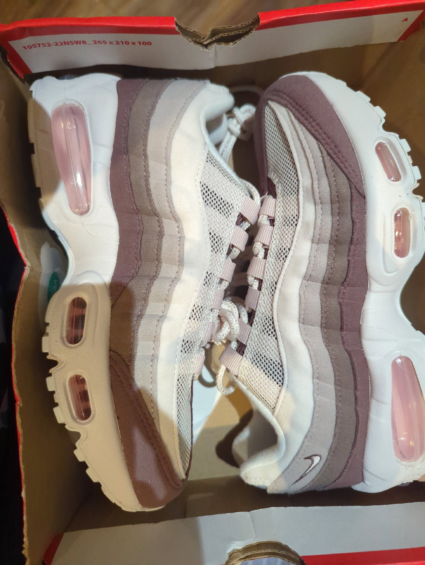 Nike Air Max 95 Trainers Pink and White, Nike, 3, New condition — preloved on SilentSale®