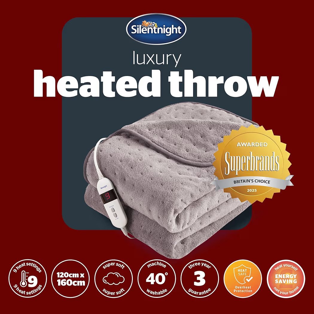  Heated Throw Grey 120x160cm, Unbranded, 120 x 160 cm, New condition — preloved on SilentSale®