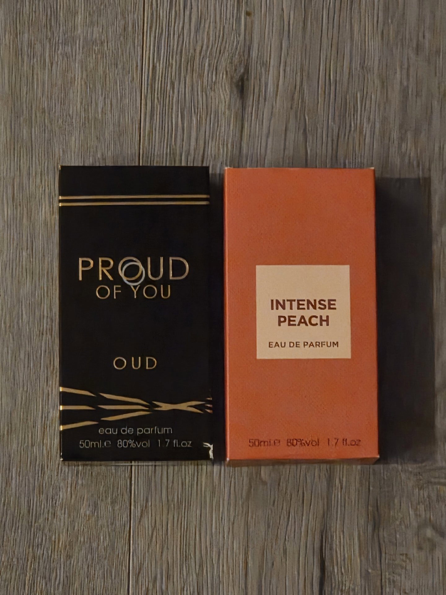 Proud Of You Oud & Intense Peach Eau De Parfum 50ml Each, Fragrance World, 50ml, Excellent condition — preloved on SilentSale®