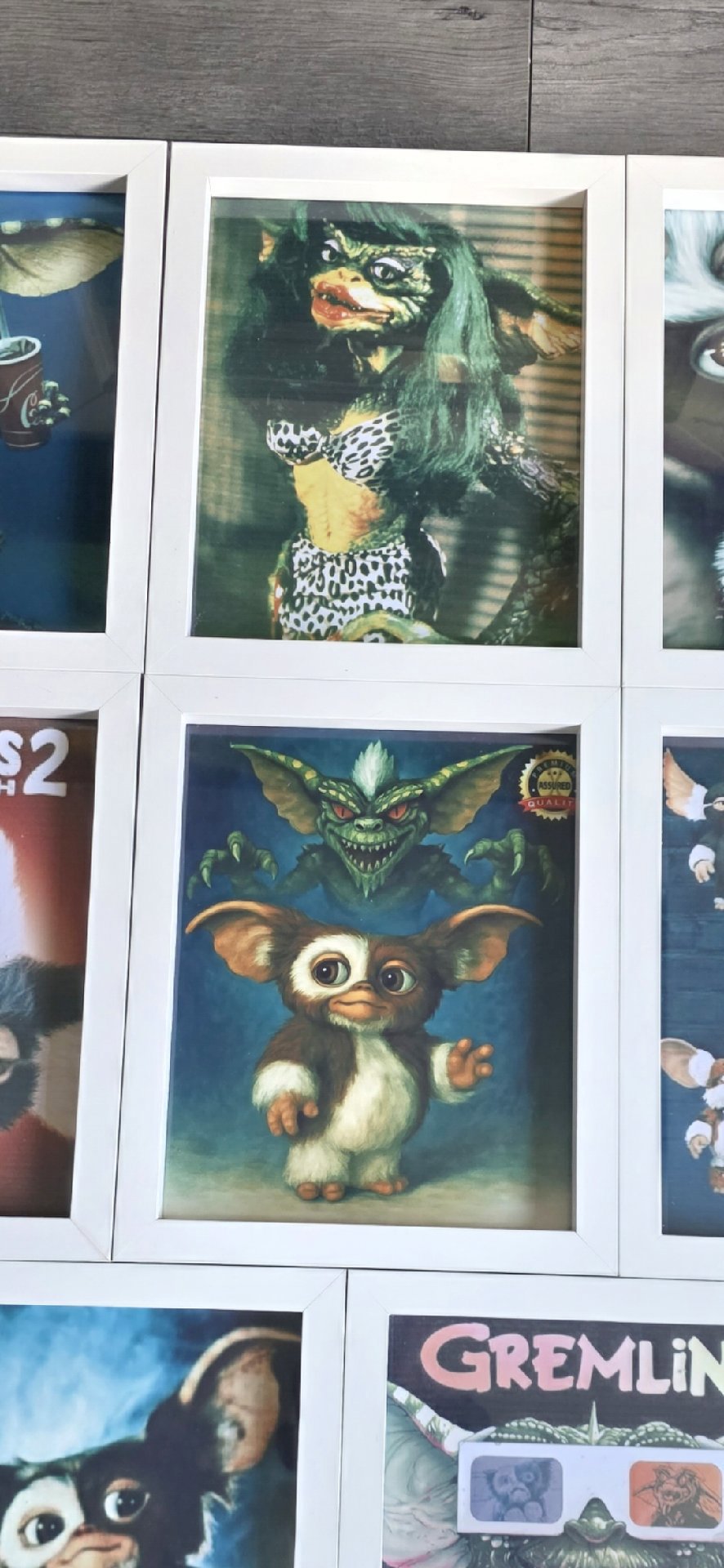 Gremlins Movie Character Art Prints Set of 8 in White Frames, Character, Medium, Excellent condition — preloved on SilentSale®