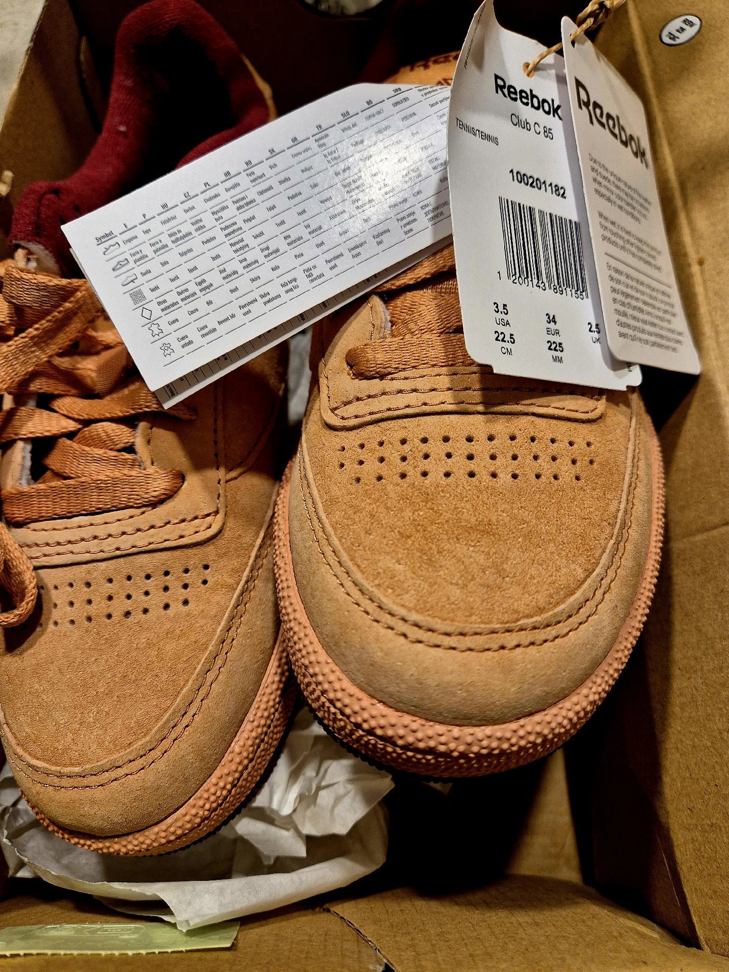 Reebok Club C 85 Suede Trainers – UK 2.5, Reebok, 2.5, New condition — preloved on SilentSale®