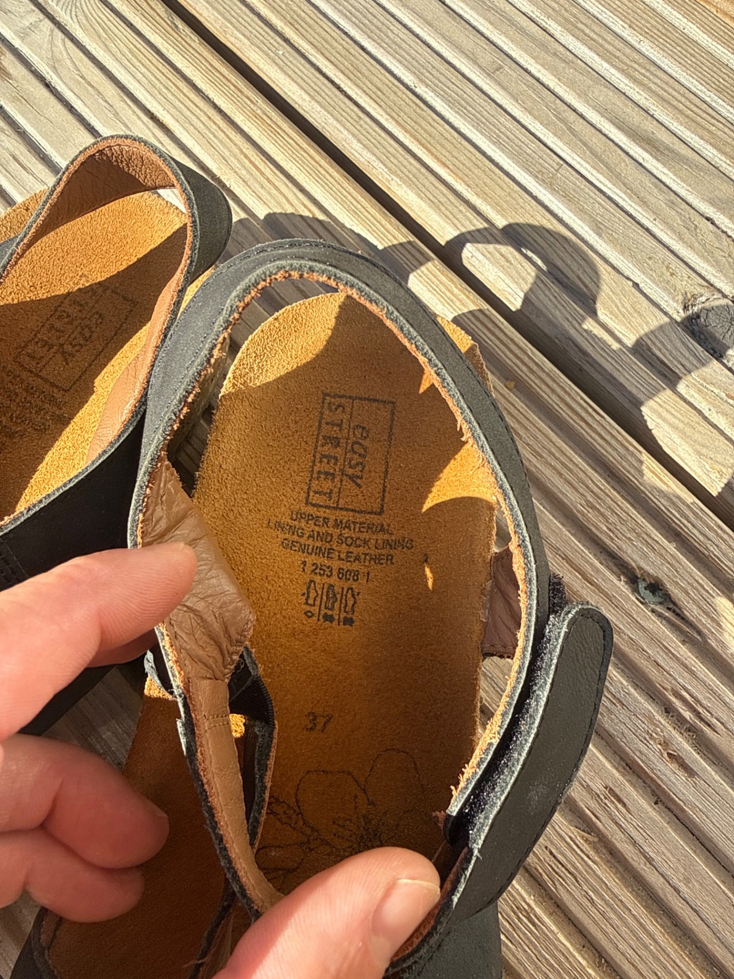 Black Strappy Sandals, Easy Street, 37, Good condition — preloved on SilentSale®