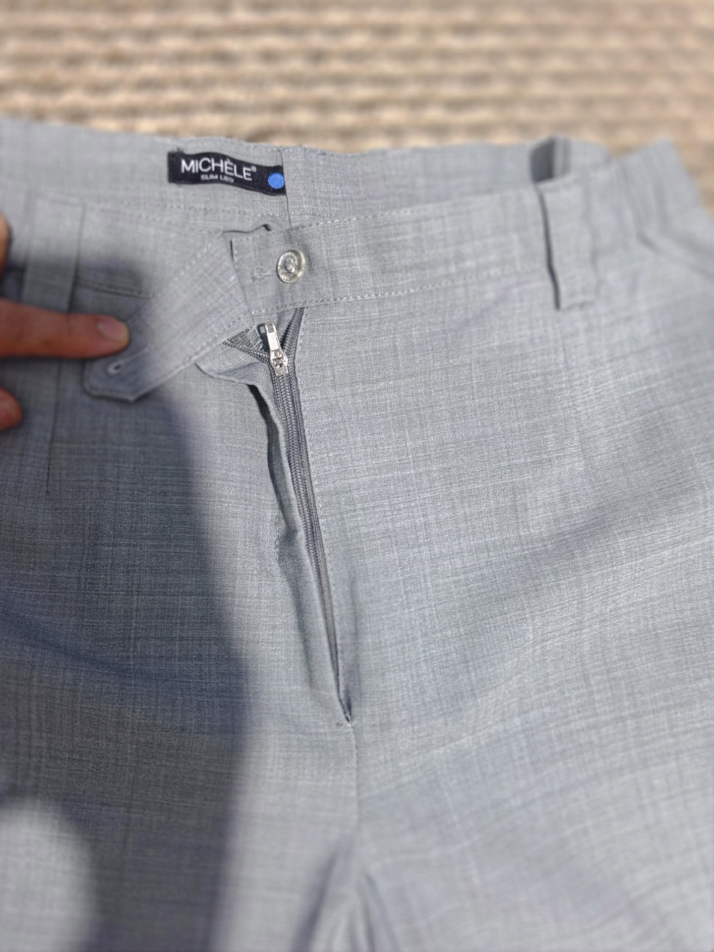 Michele women's grey slim leg classic trousers, MICHELE, 22, Excellent condition — preloved on SilentSale®