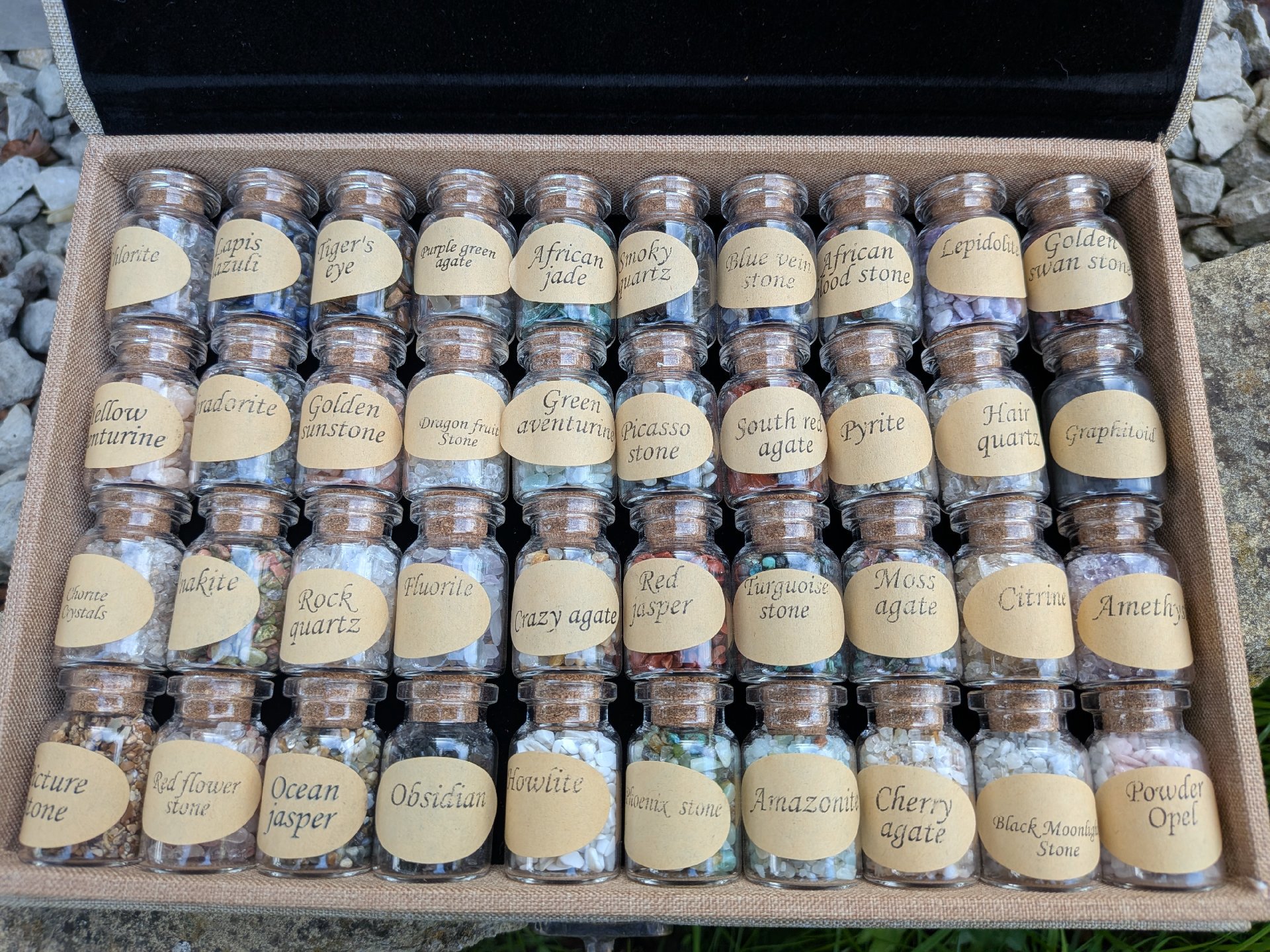 Nature's Gift Crystal Stone Collection in Glass Bottles, Nature's Gift, Medium, Excellent condition — preloved on SilentSale®