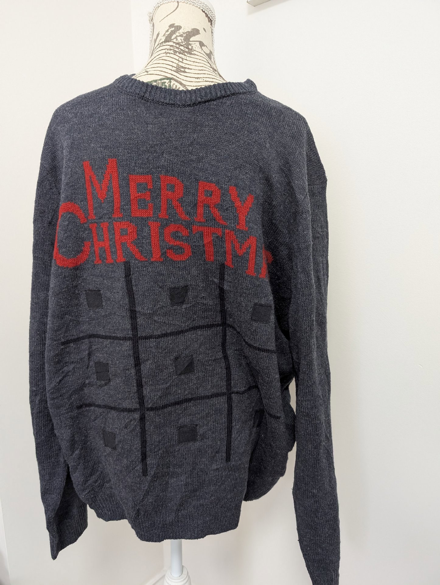 M&S Grey Merry Christmas Knit Jumper – XXL, Marks & Spencer, XXL, Good condition — preloved on SilentSale®