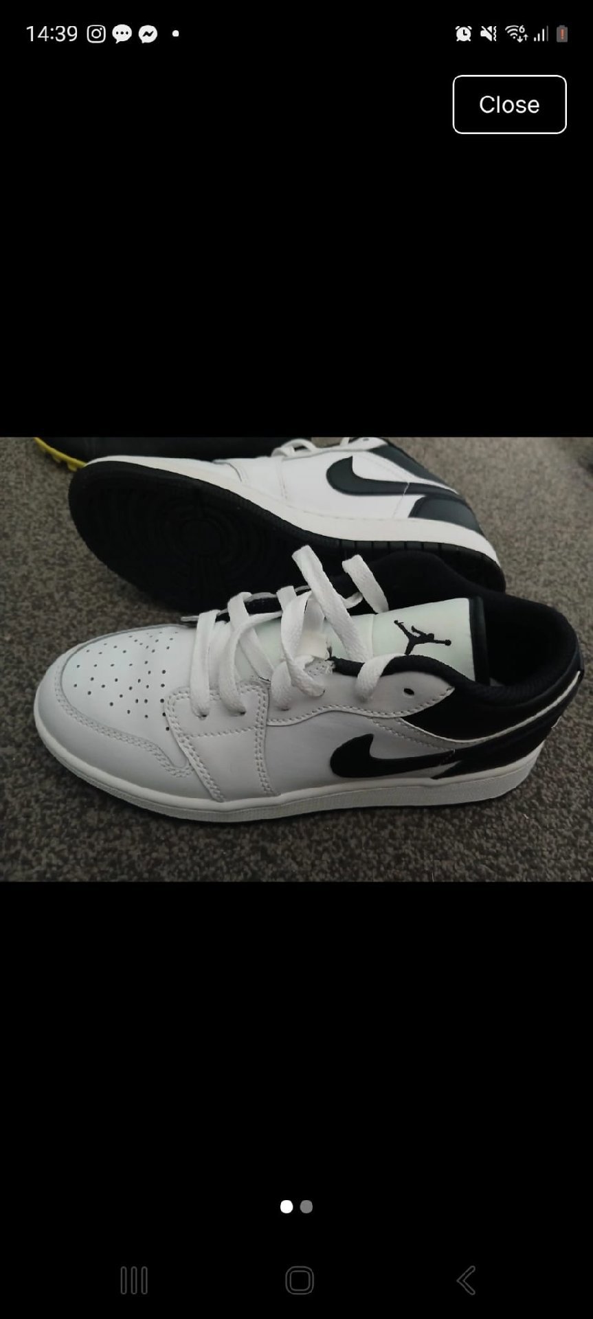 Nike Air Jordan 1 Low White and Black Trainers, Nike, 4, Like New condition — preloved on SilentSale®