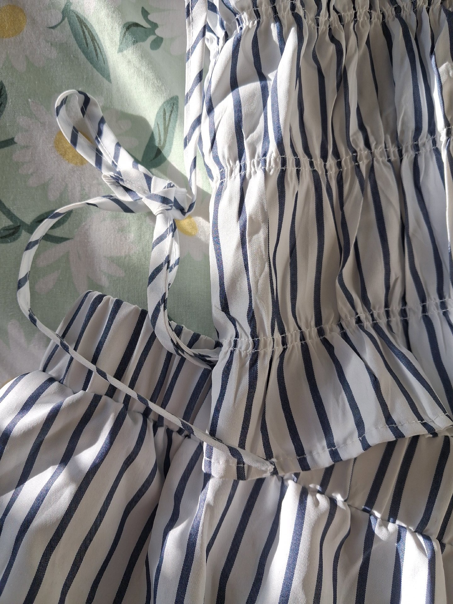 Striped Two-Piece Crop Top and Shorts Set, shien, XXXL, Excellent condition — preloved on SilentSale®