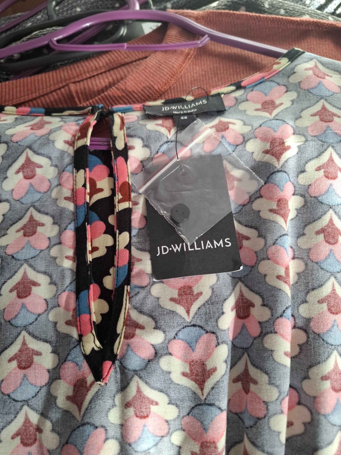 Geo Print EmpireTea Dress RN011, JD Williams, XXXL, New condition — preloved on SilentSale®