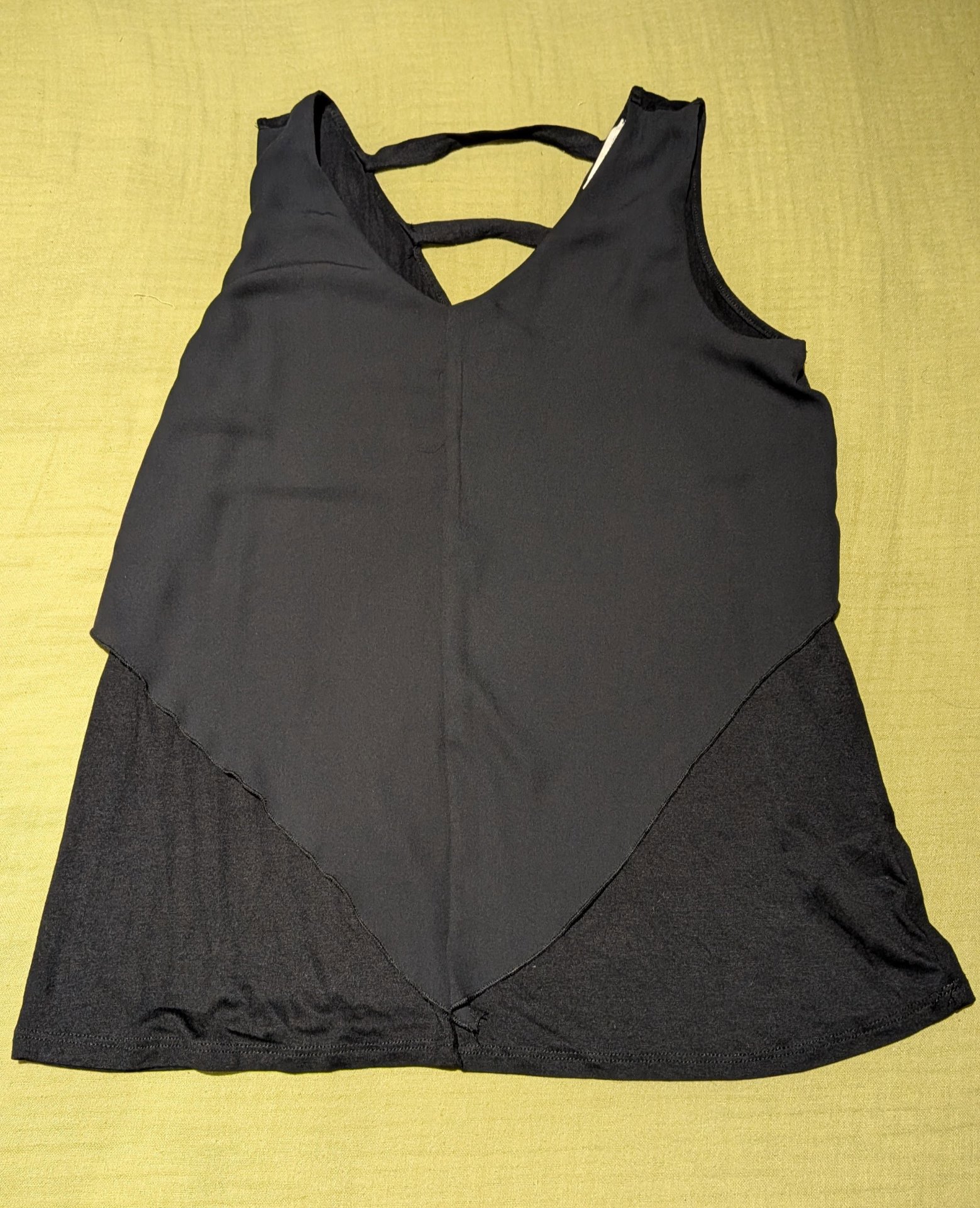 UK Size 12 EUR 40 George Black Chiffon Asymmetric Frill Top, George, 12, Excellent condition — preloved on SilentSale®