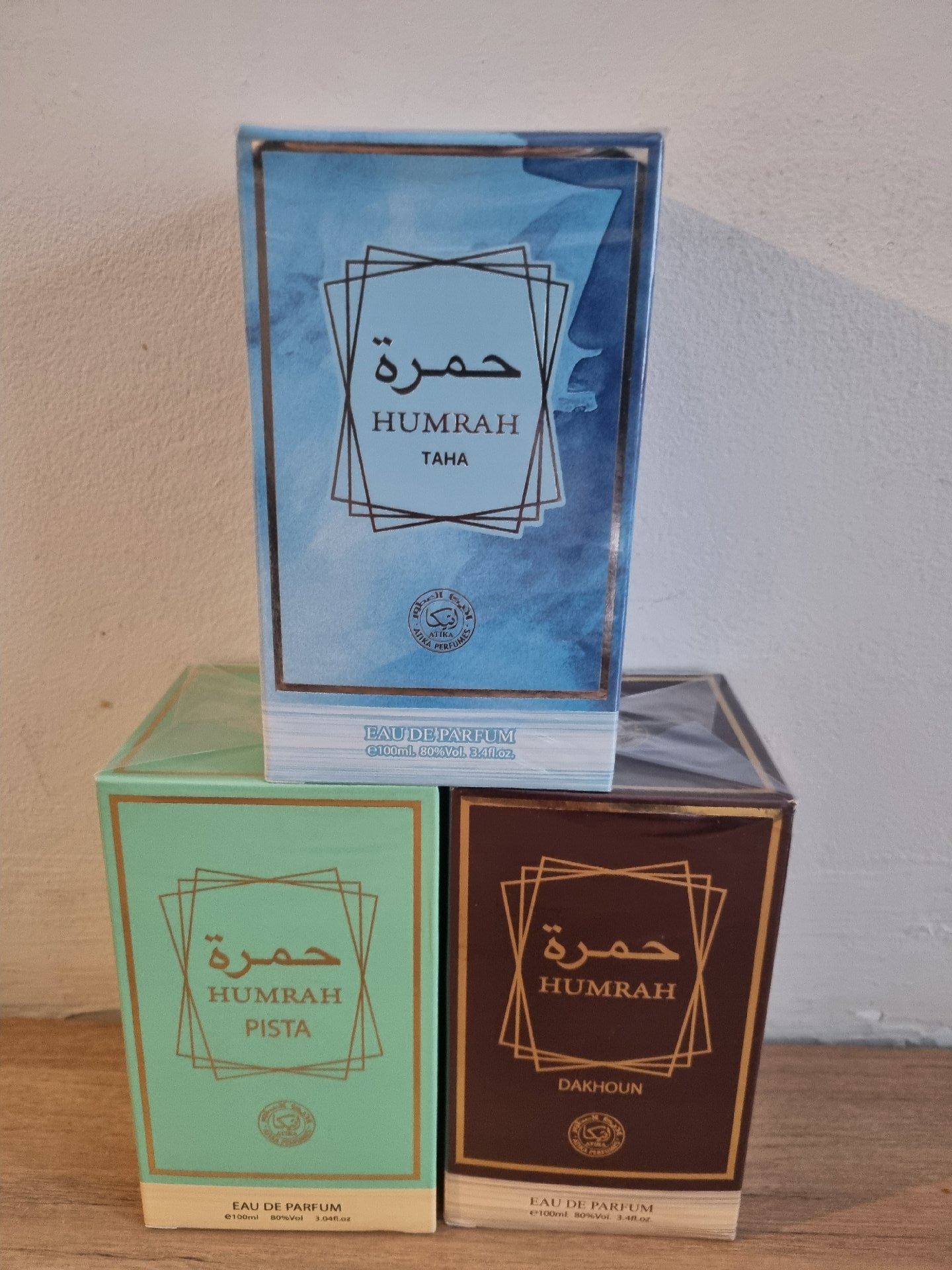 Humrah Eau De Parfum Trio Set - Taha, Pista, DakhounH, Humrah, One Size, New condition — preloved on SilentSale®