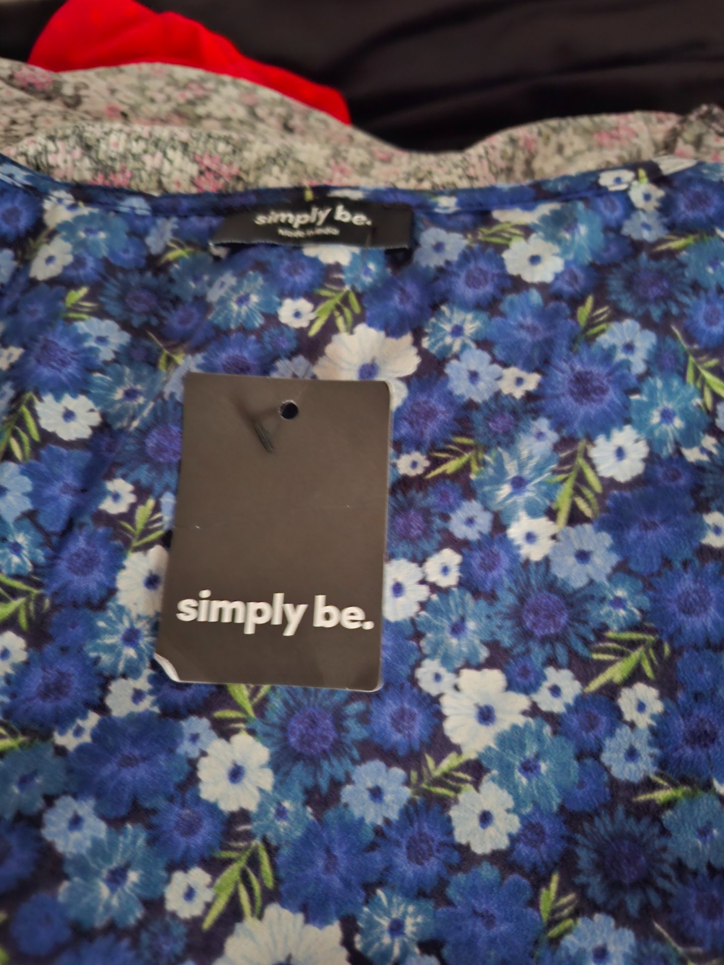 Simply Be Blue Floral Long Sleeve Mini Dress, Simply Be, 10, Excellent condition — preloved on SilentSale®
