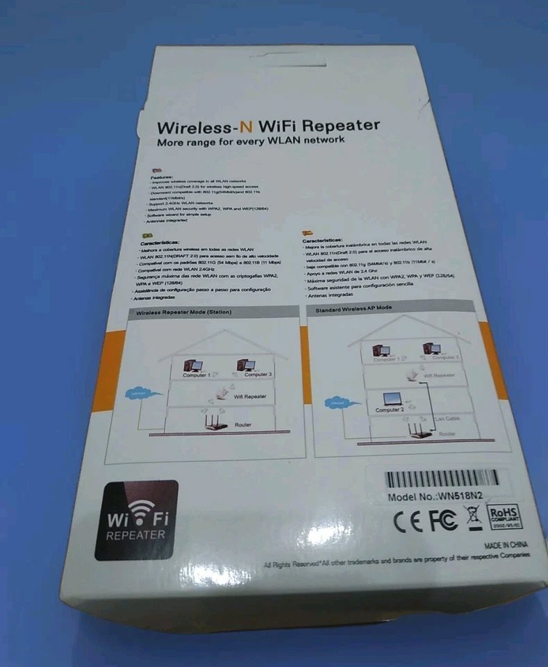 Wireless-N WiFi Repeater Plug Adapter, Wirelles N, One Size, New condition — preloved on SilentSale®