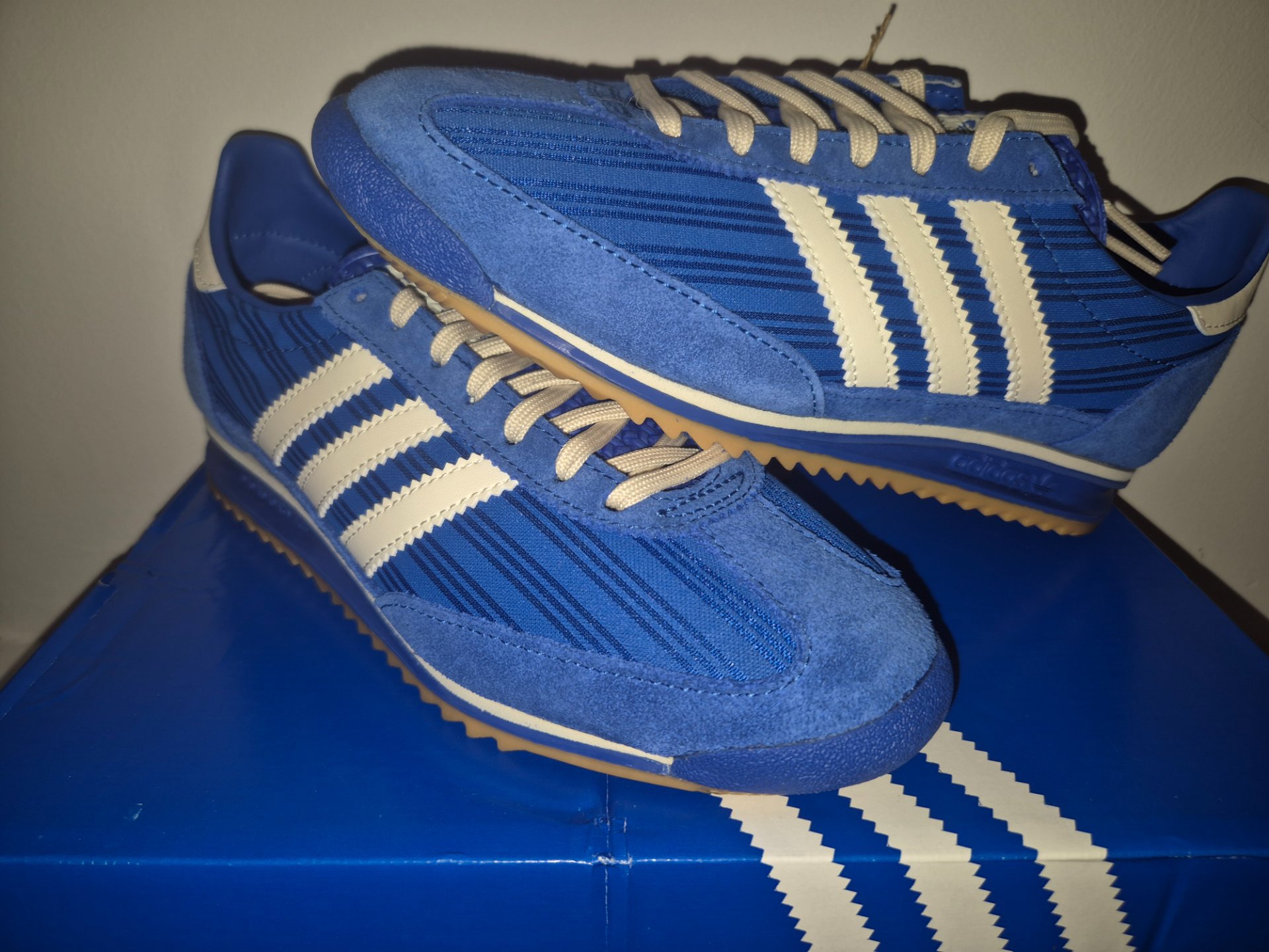 Adidas sl72 Blue Suede Retro Trainers uk 5, Adidas, 5, New condition — preloved on SilentSale®
