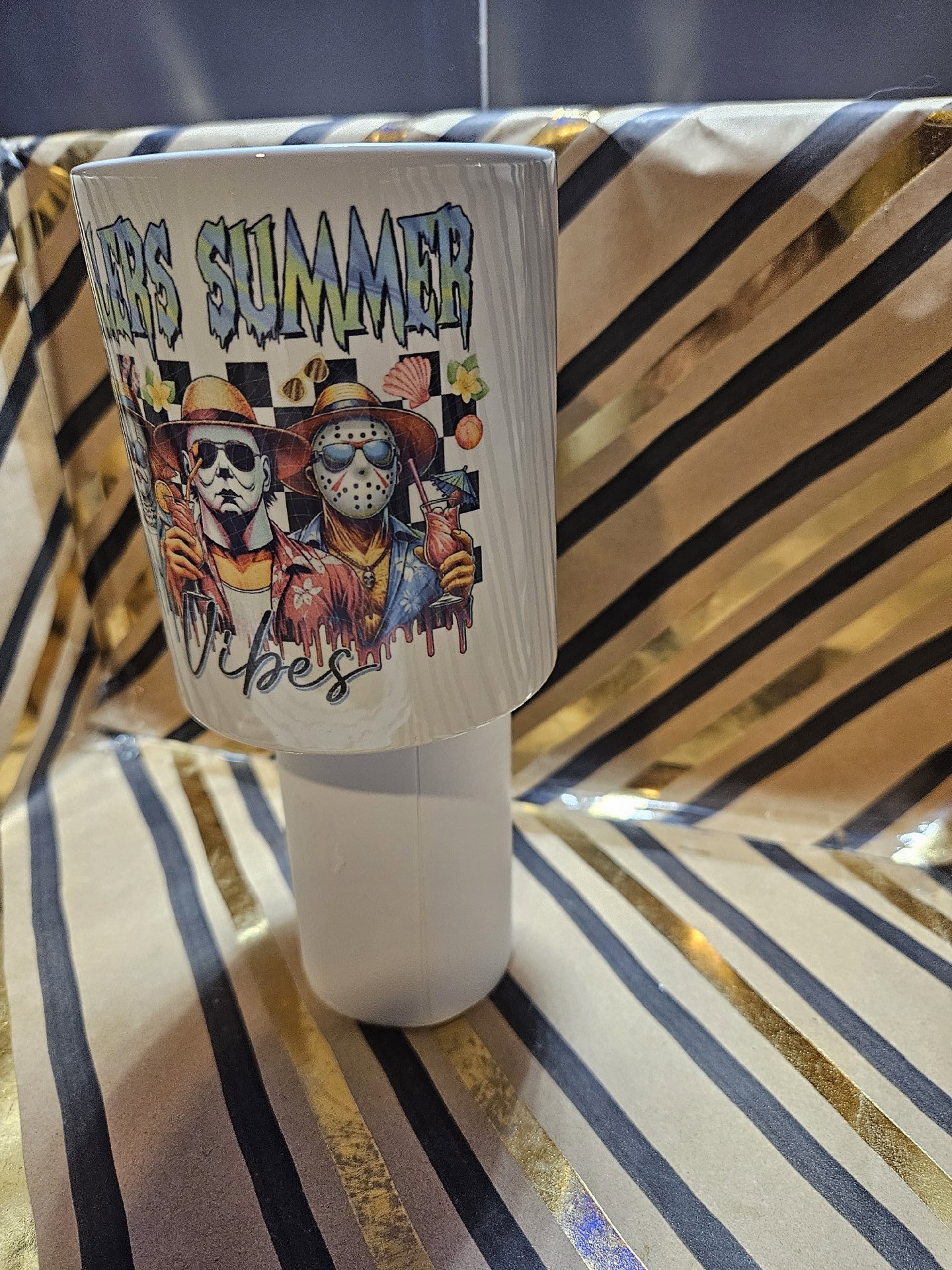 Summer Vibes Ceramic Mug with Heart Handle, Unbranded, One Size, New condition — preloved on SilentSale®