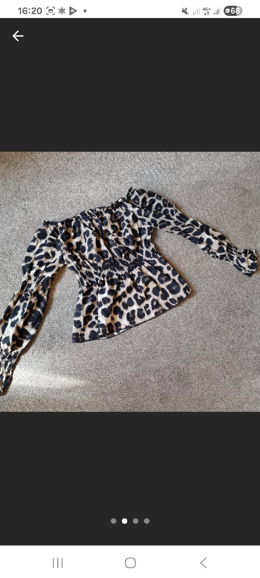 Leopard Print Long Sleeve Blouse, River Island, 14, New condition — preloved on SilentSale®