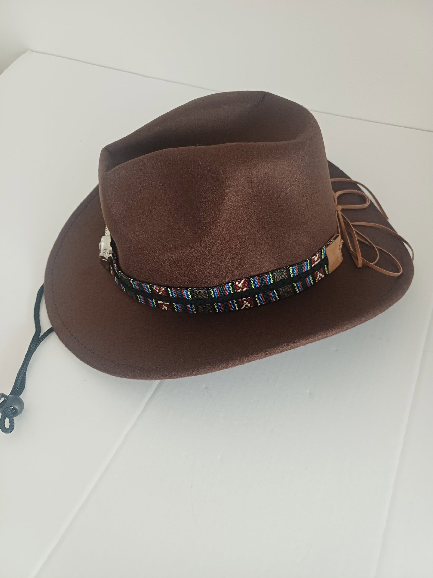 Brown cowboy party hat, Cowboy, 56 cm, New condition — preloved on SilentSale®